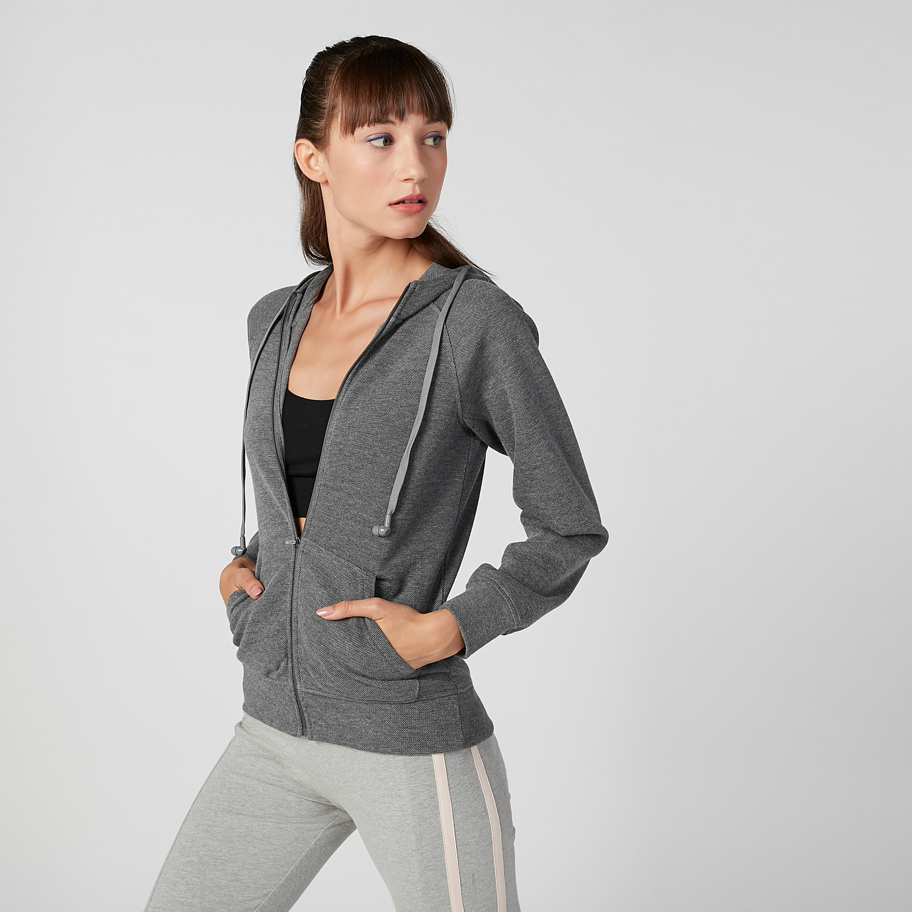 Printed Jacket with Hood and Kangaroo Pockets-women-clothing-sportswearandactivewear-coatsandjackets-jackets-image-1