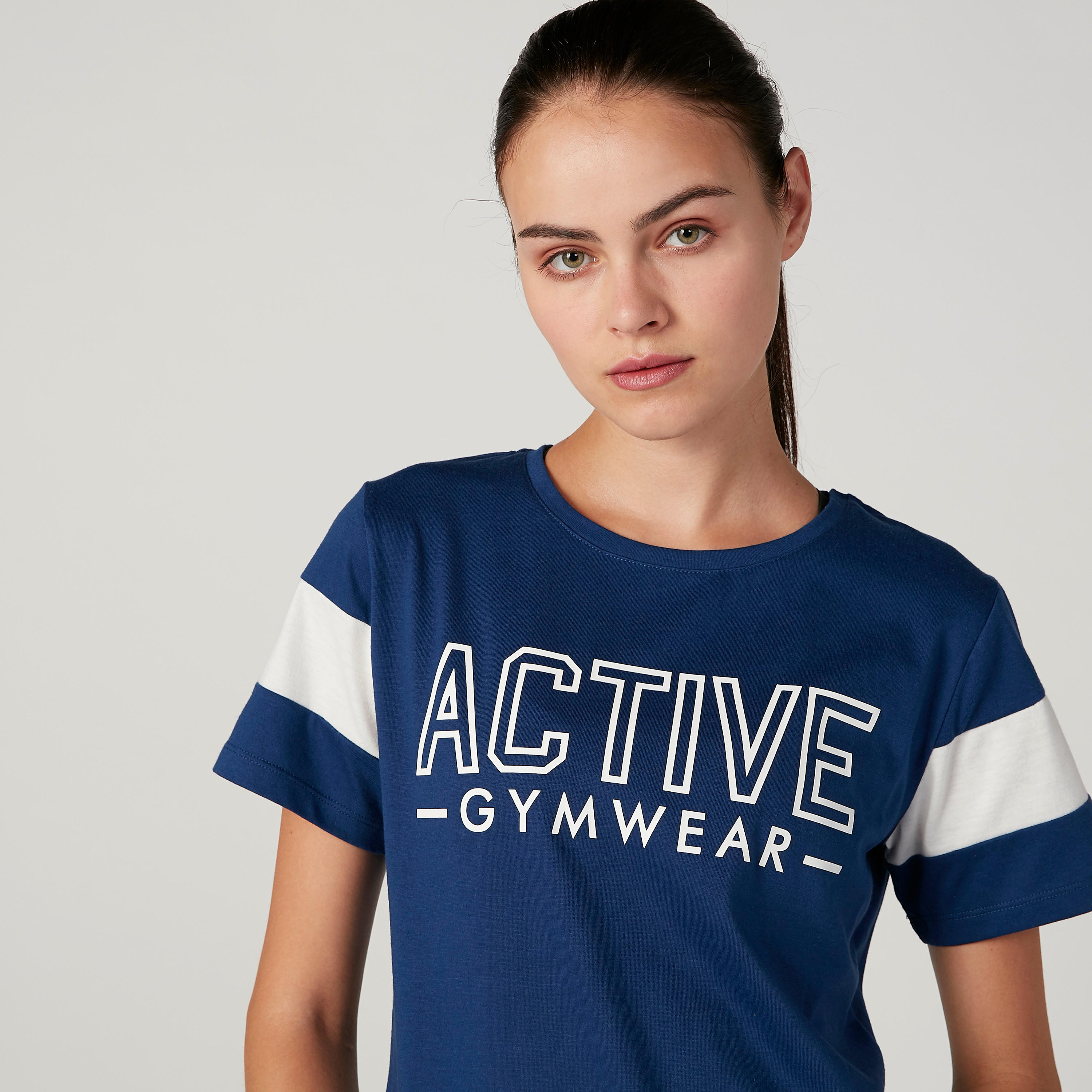 Printed T-shirt with Round Neck and Short Sleeves-women-clothing-sportswearandactivewear-tshirtsandvests-image-2