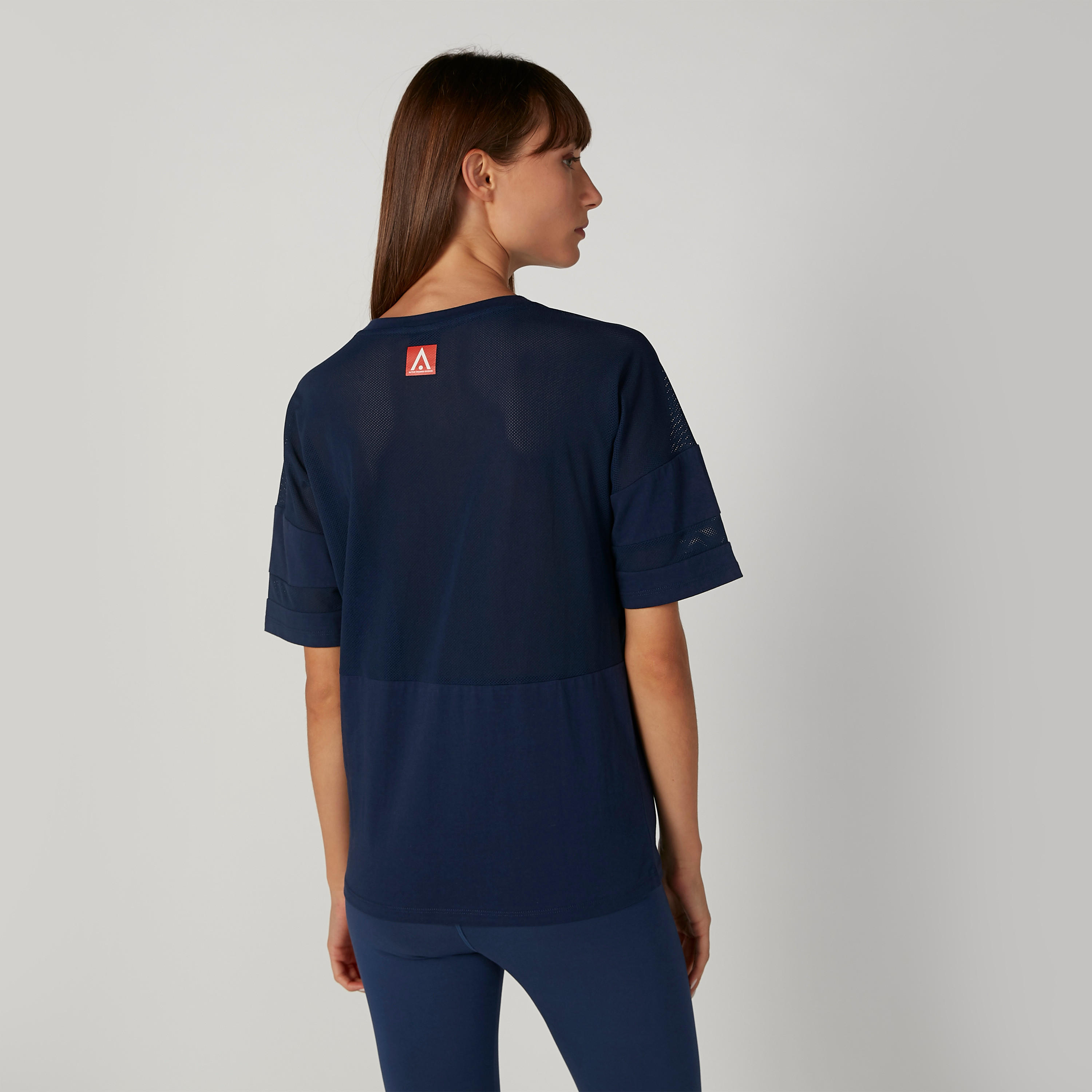 Printed T-shirt with V-neck and Short Sleeves-women-clothing-sportswearandactivewear-tshirtsandvests-image-2