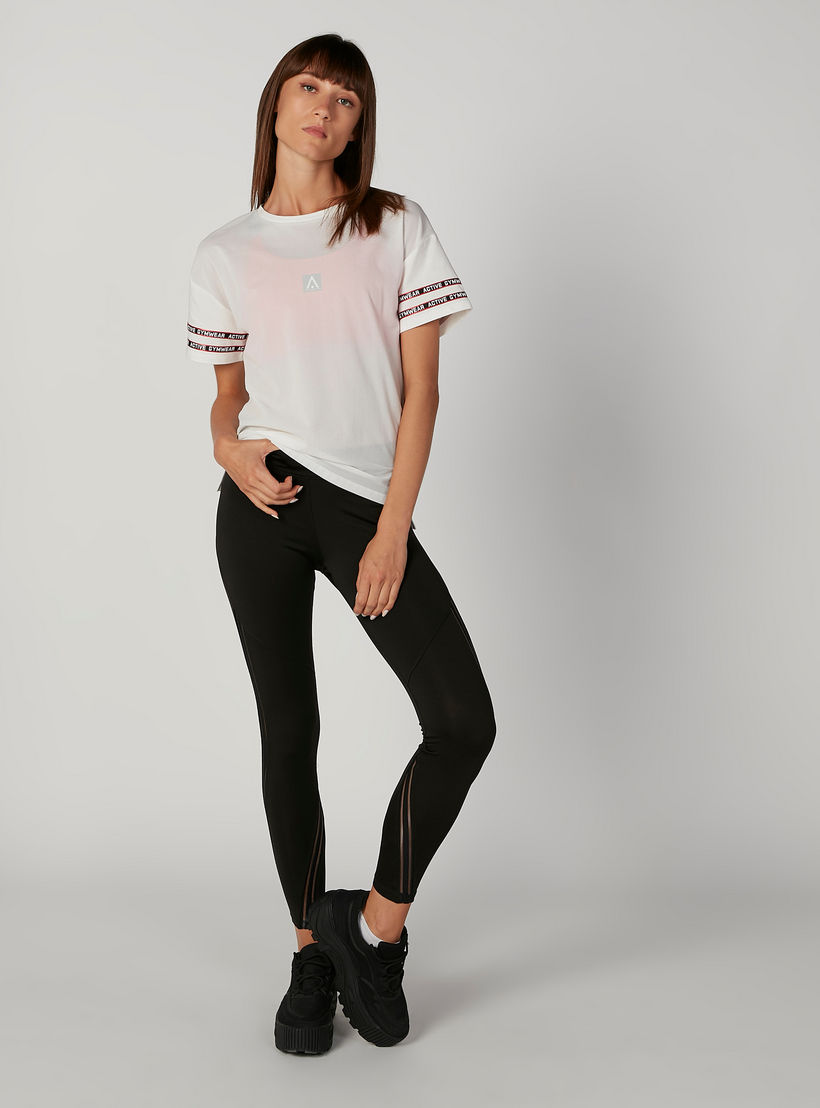 Printed T-shirt with Round Neck and Short Sleeves-women-clothing-sportswearandactivewear-tshirtsandvests-image-3