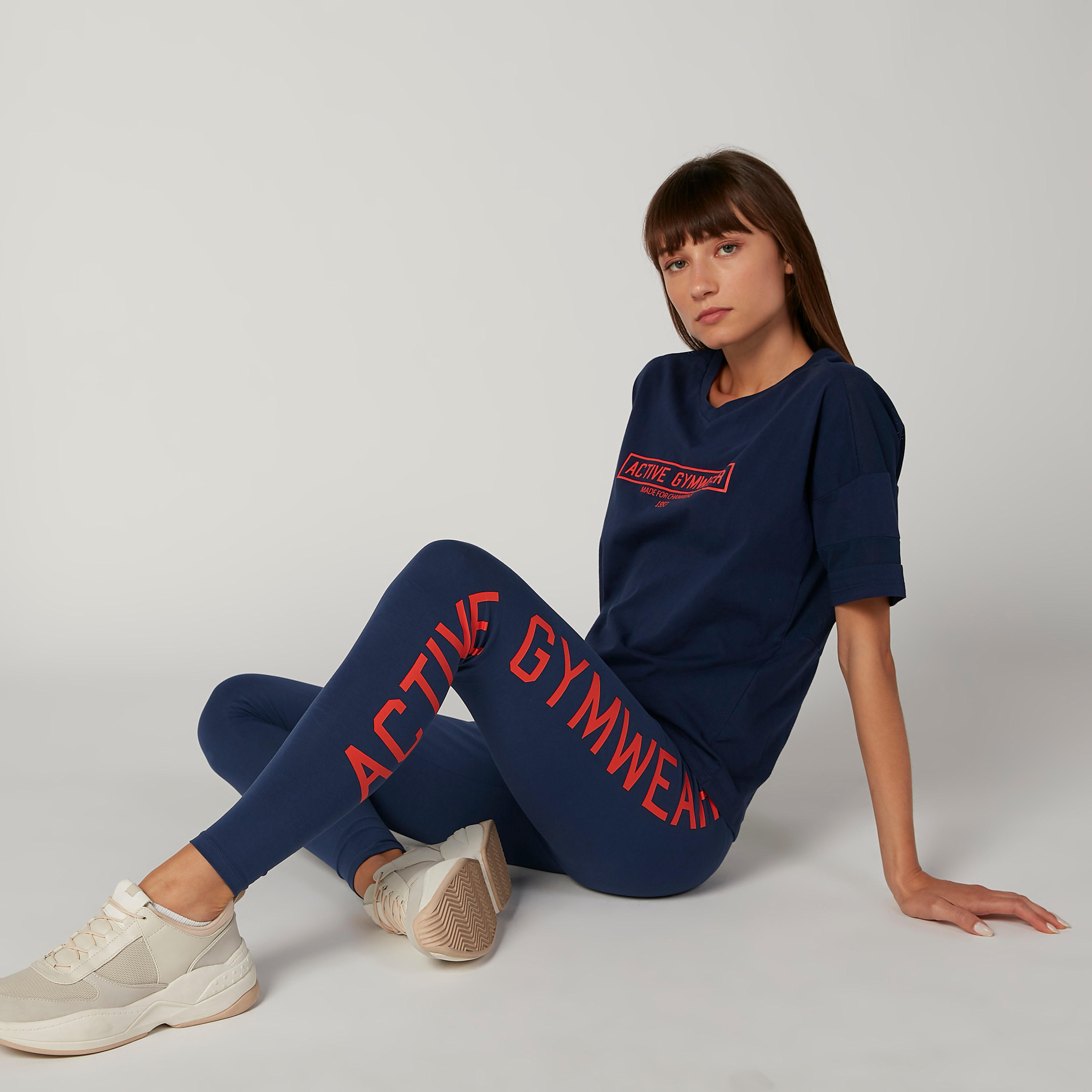 بنطلون ليقنز بخصر مطاطي وطبعات-women-clothing-sportswearandactivewear-bottoms-image-4