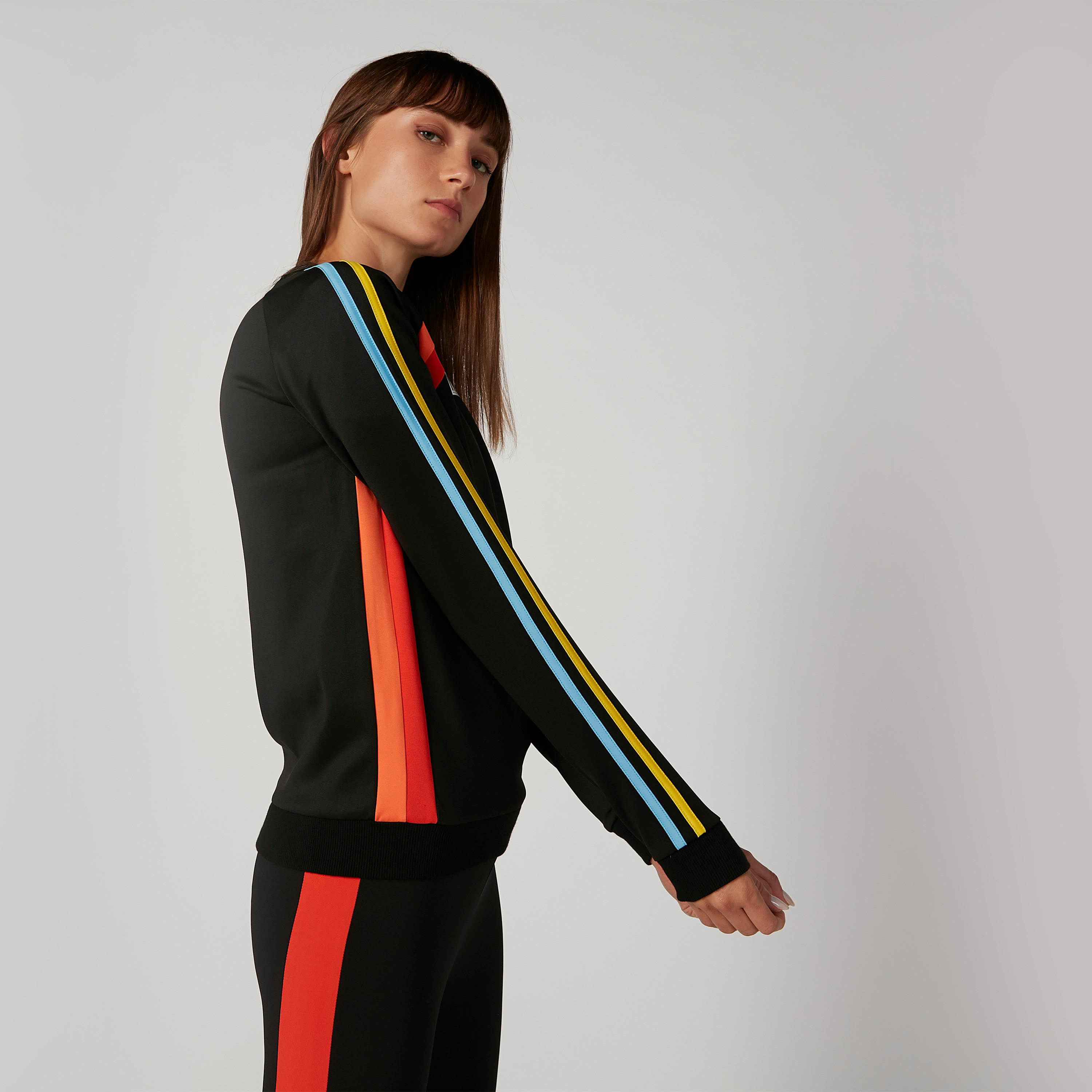 Striped Sweatshirt with Round Neck and Long Sleeves-women-clothing-sportswearandactivewear-hoodiesandsweatshirts-image-3