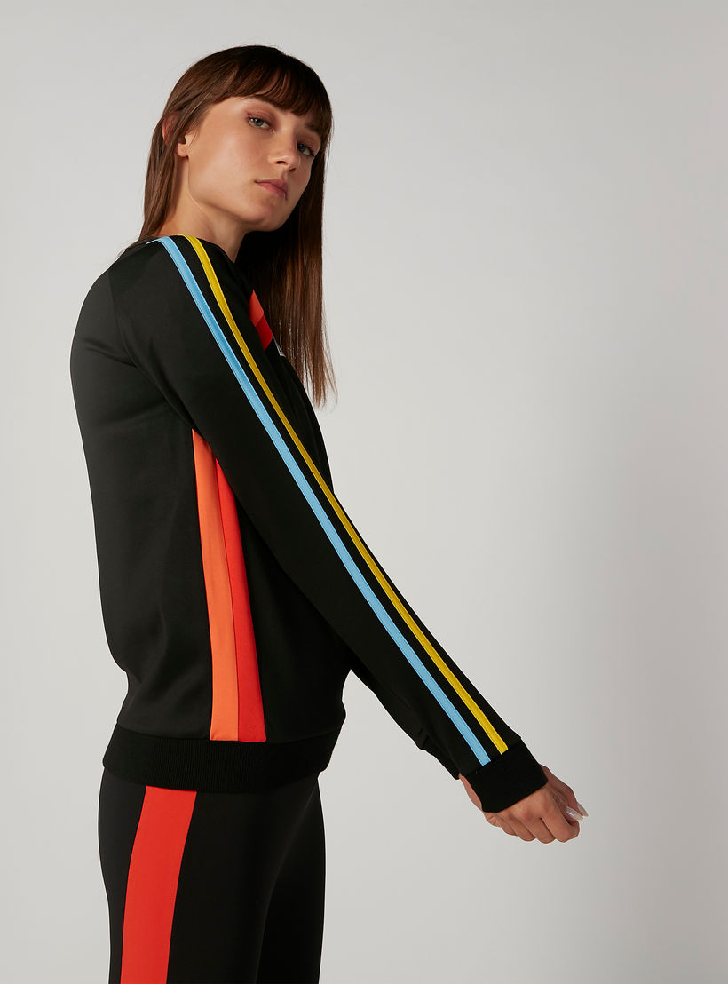 Striped Sweatshirt with Round Neck and Long Sleeves-women-clothing-sportswearandactivewear-hoodiesandsweatshirts-image-3