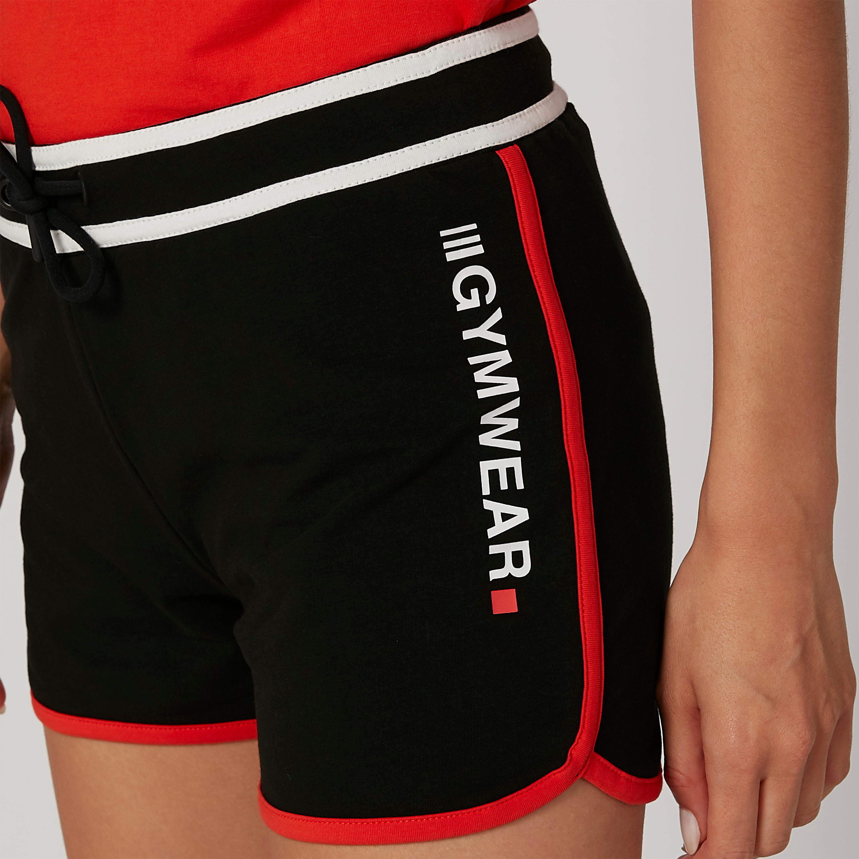 Printed Shorts with Elasticised Waistband and Drawstring-women-clothing-sportswearandactivewear-bottoms-image-2