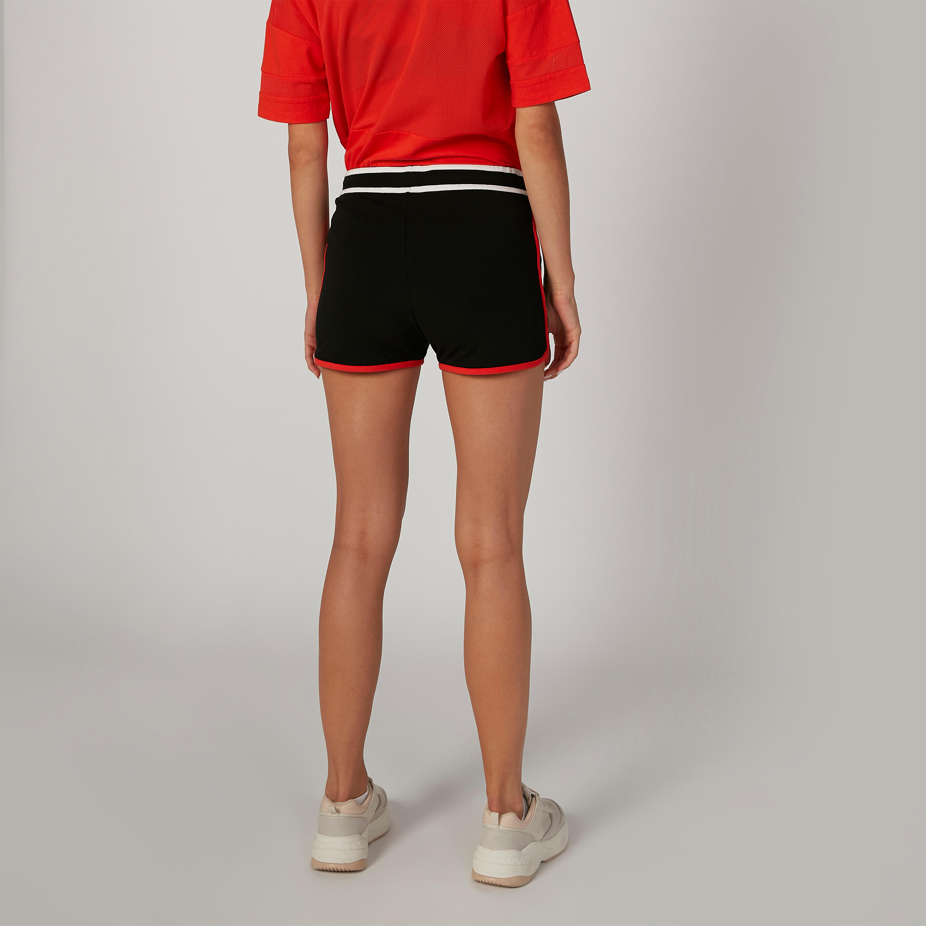 Printed Shorts with Elasticised Waistband and Drawstring-women-clothing-sportswearandactivewear-bottoms-image-4