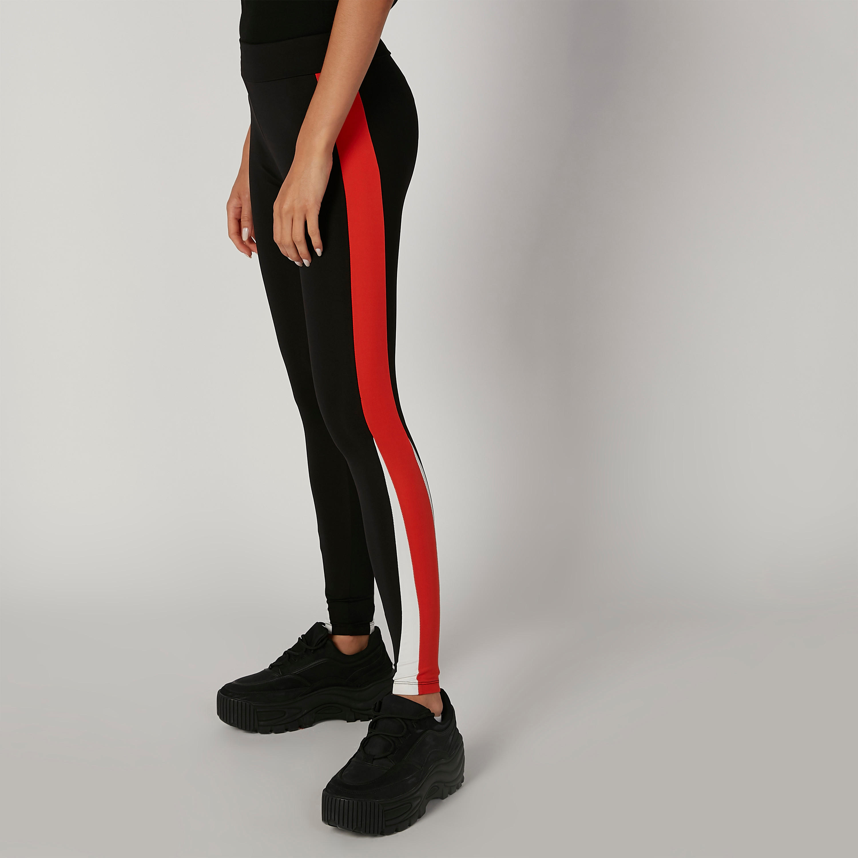 Plain Leggings with Elasticised Waistband-women-clothing-sportswearandactivewear-bottoms-image-1