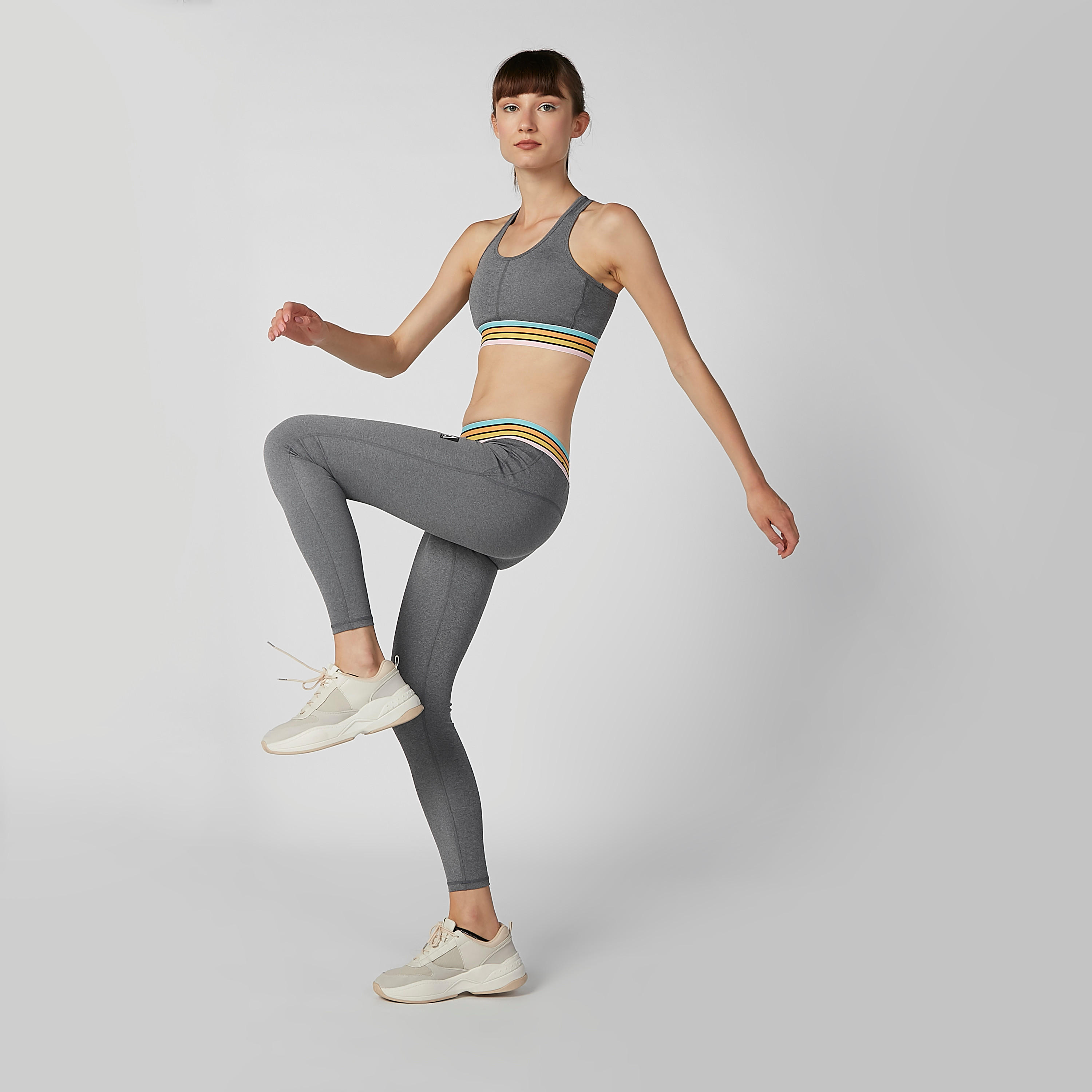 Sustainable Full Length Leggings with Stripe Elasticised Waistband-women-clothing-sportswearandactivewear-bottoms-image-1