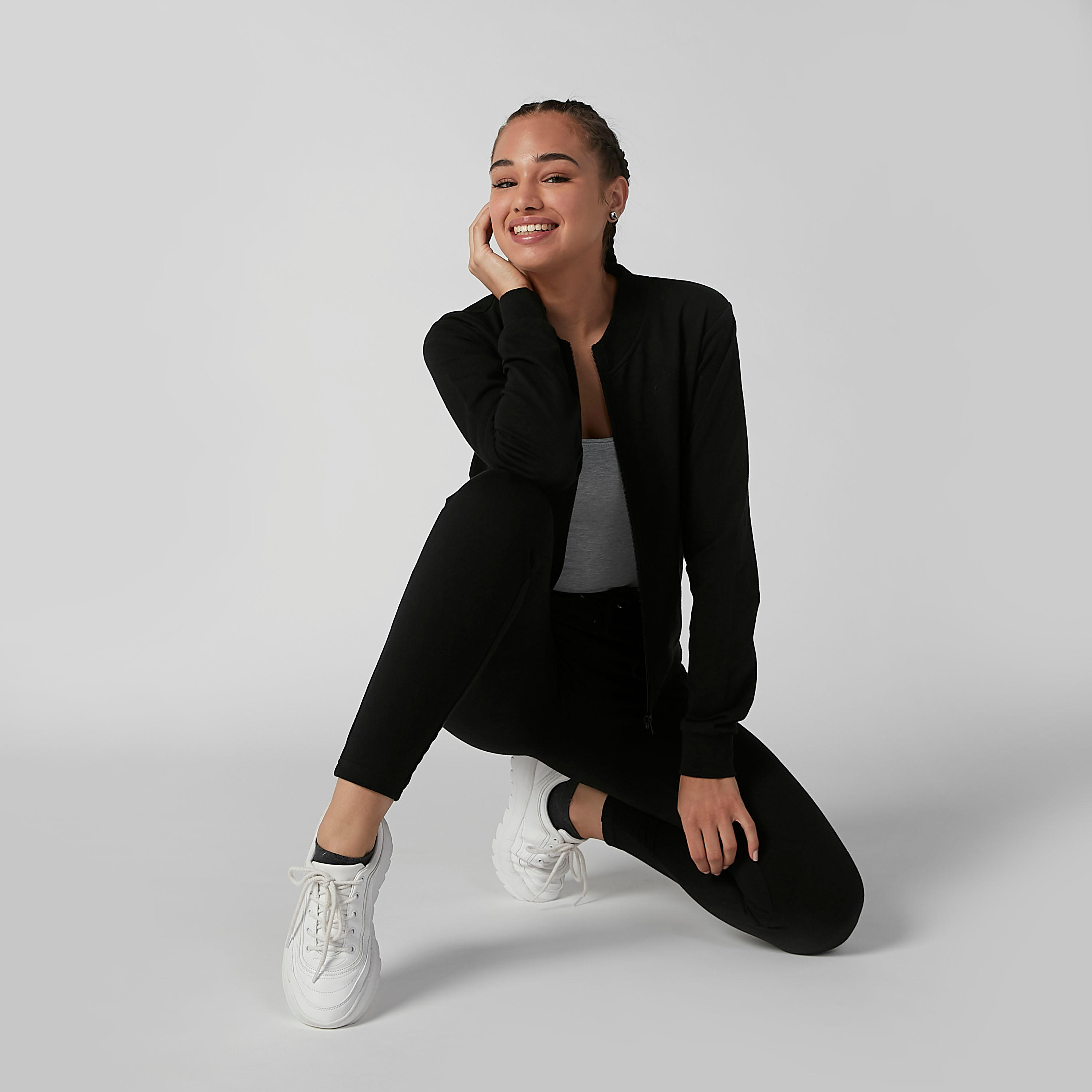 بنطلون رياضي مستدام سادة بجيوب -women-clothing-sportswearandactivewear-bottoms-image-2