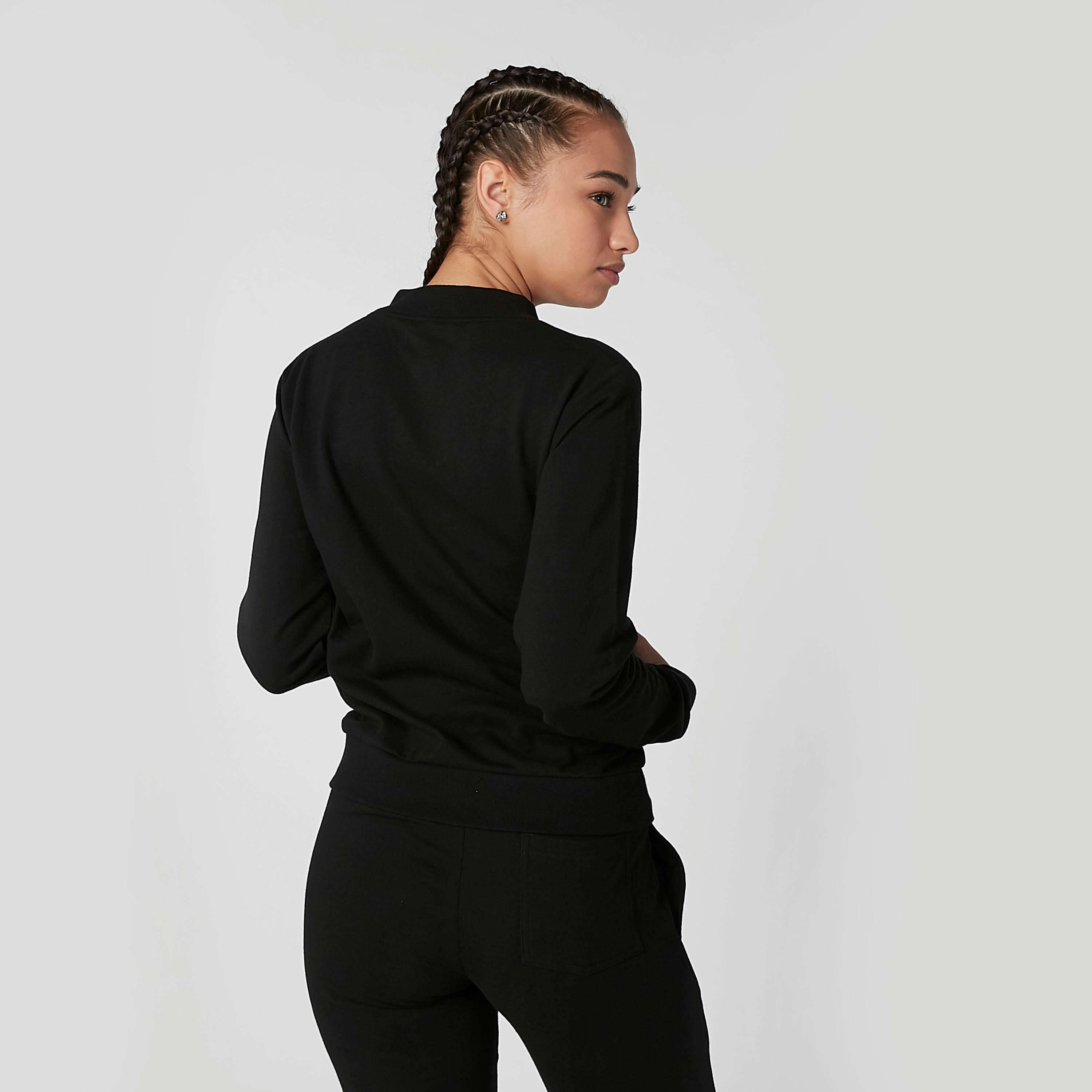 جاكيت مستدام سادة بأكمام طويلة وجيوب كانجارو -women-clothing-sportswearandactivewear-coatsandjackets-jackets-image-2