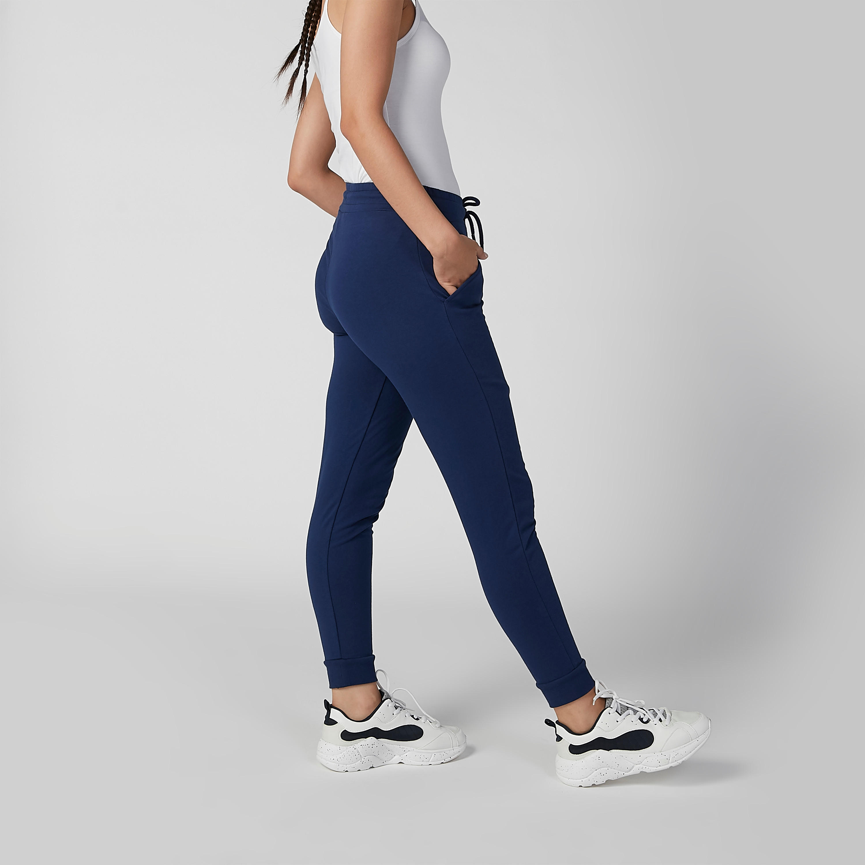 Sustainable Solid Track Pants with Drawstring Waistband-women-clothing-sportswearandactivewear-bottoms-image-3