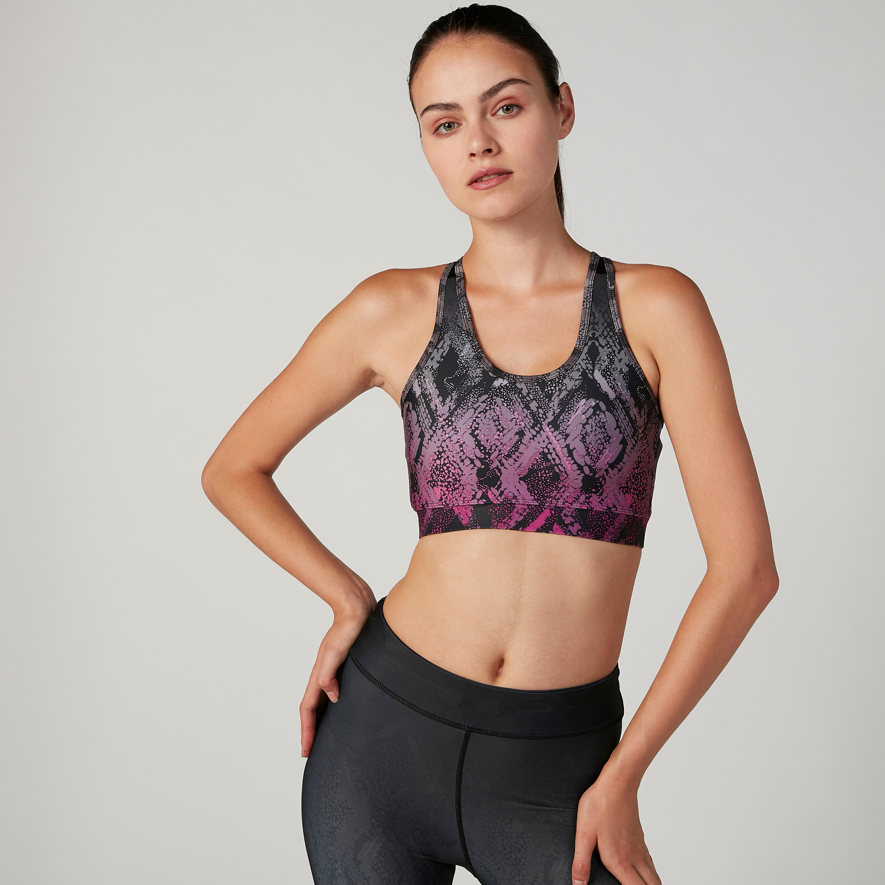 Printed Sports Bra with Racerback-sports-women-clothing-sportsbras-image-1