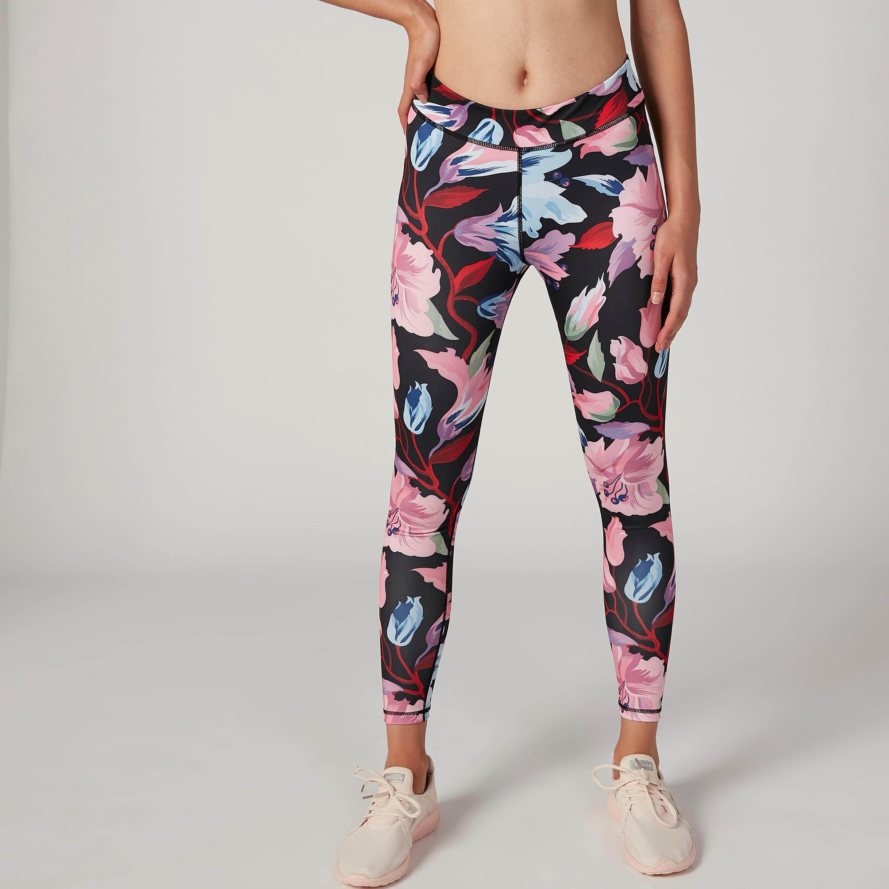 Printed Full Length Leggings with Elasticised Waistband-women-clothing-sportswearandactivewear-bottoms-image-1