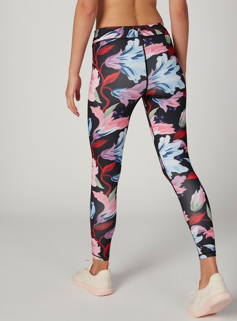 Printed Full Length Leggings with Elasticised Waistband-women-clothing-sportswearandactivewear-bottoms-image-3