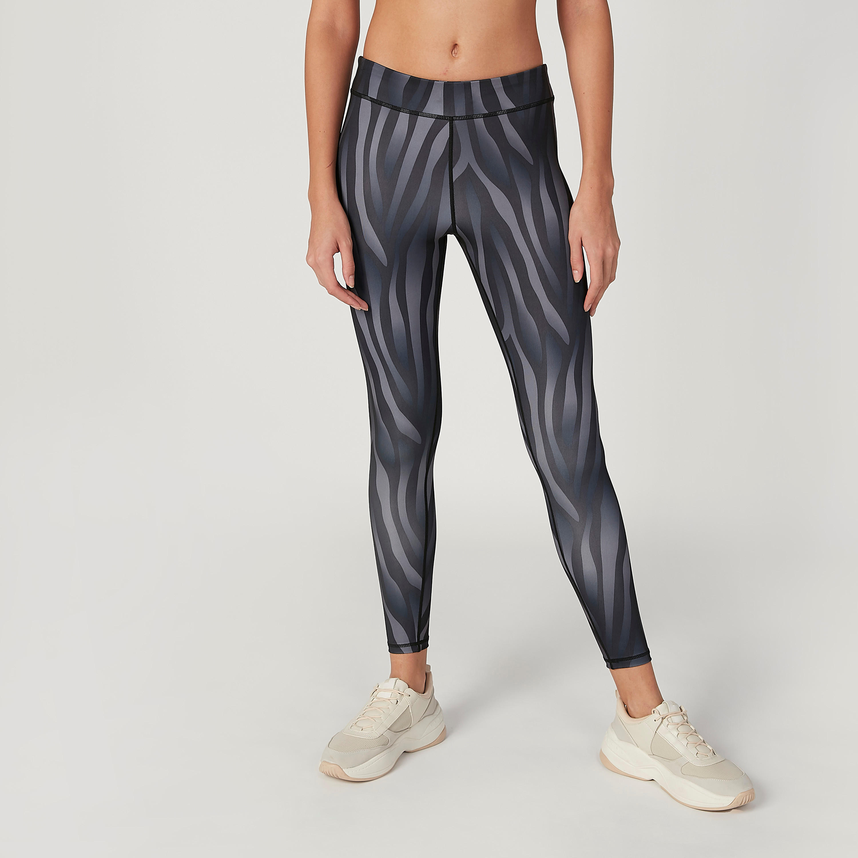 Printed Full Length Leggings with Elasticised Waistband-women-clothing-sportswearandactivewear-bottoms-image-1