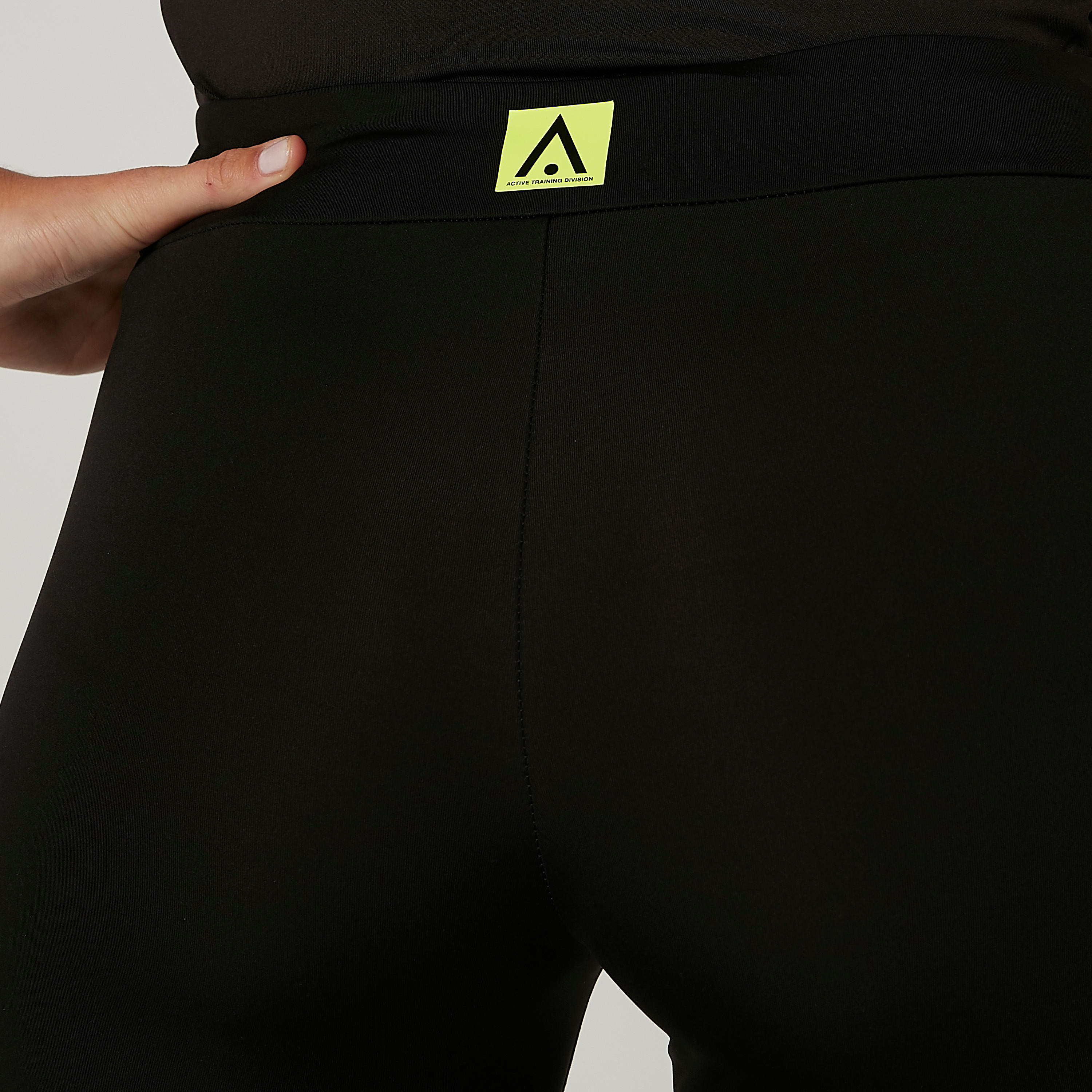 بنطلون ليقنز مستدام بنمط كتل الألوان بخصر مطاطي -women-clothing-sportswearandactivewear-bottoms-image-2