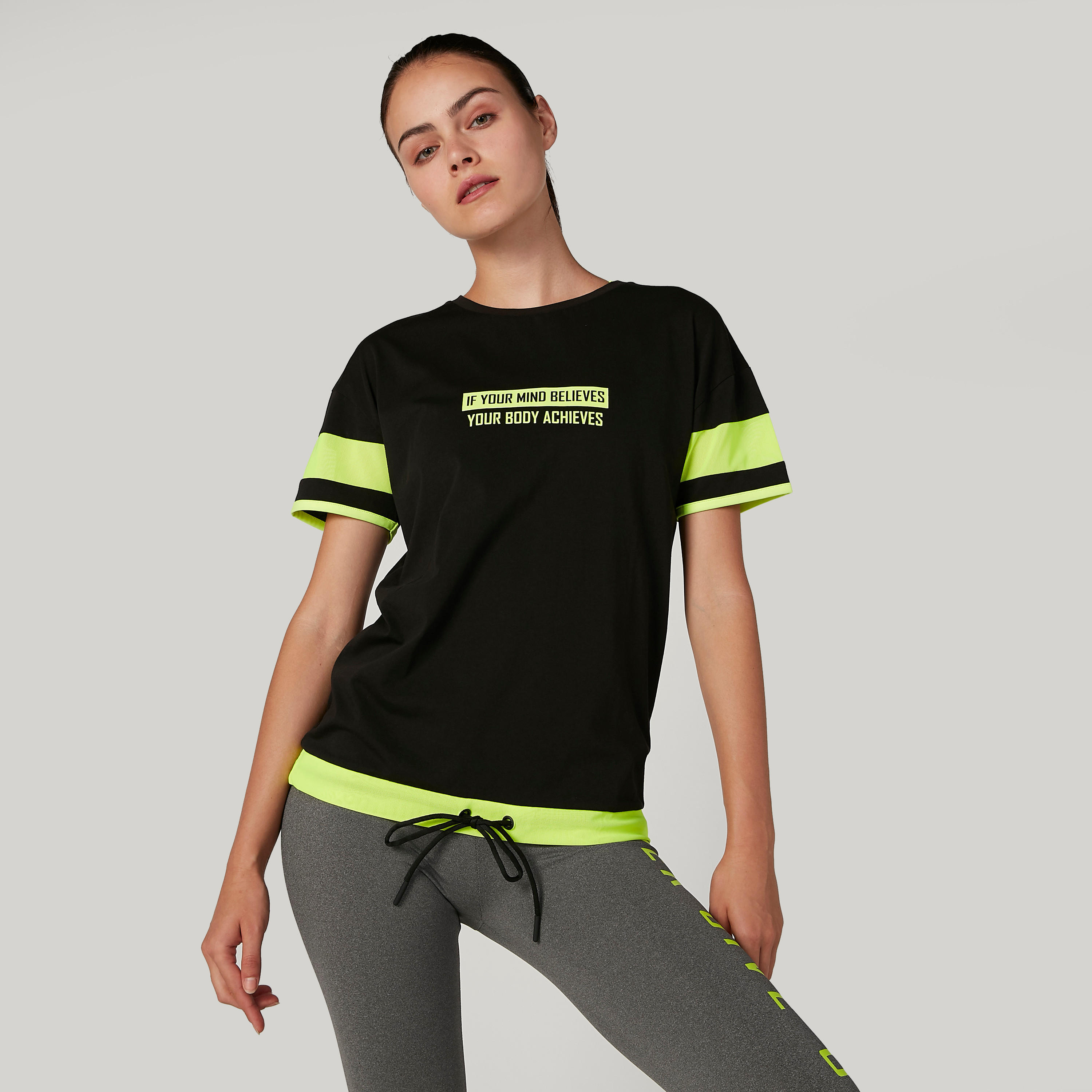 تيشيرت مستدام بياقة مستديرة وأكمام قصيرة وطبعات -women-clothing-sportswearandactivewear-tshirtsandvests-image-5