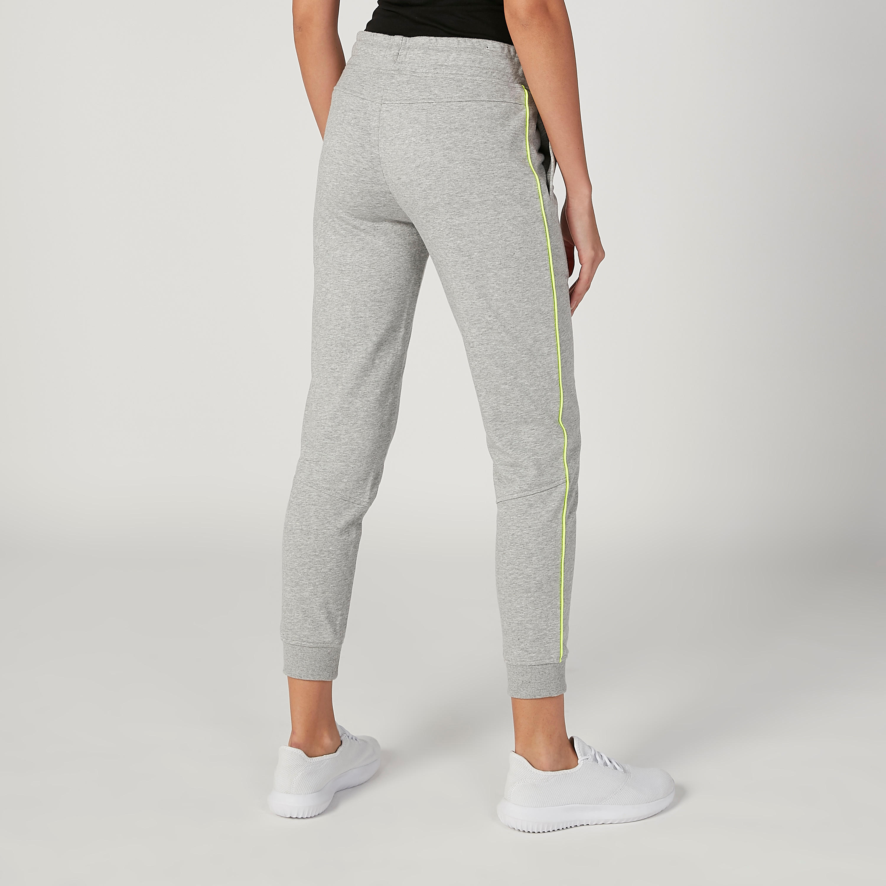 بنطلون رياضي مستدام سادة بخصر مطّاطي وجيوب-women-clothing-sportswearandactivewear-bottoms-image-3