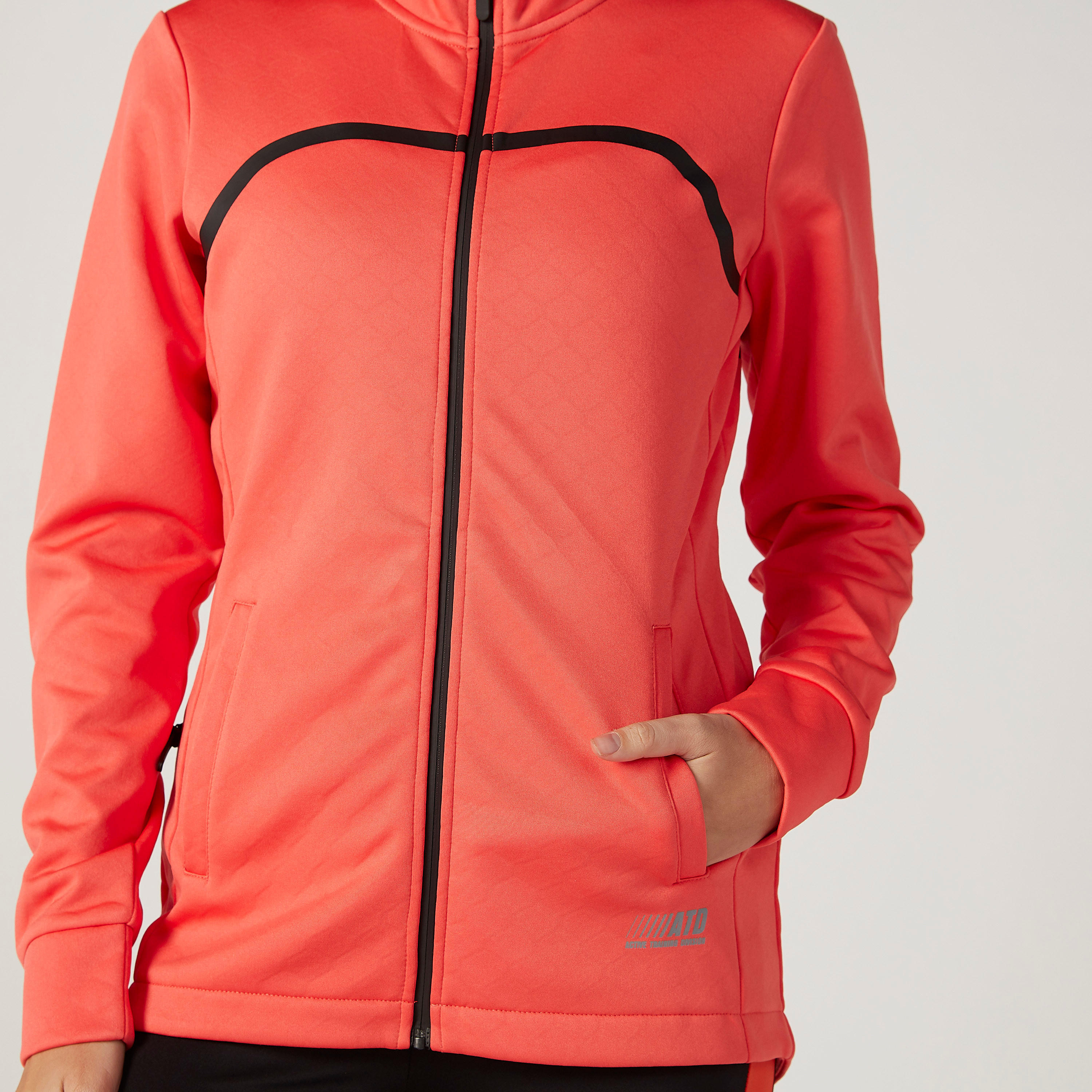 جاكيت سادة بأكمام طويلة وسحّاب إغلاق-women-clothing-sportswearandactivewear-coatsandjackets-jackets-image-3