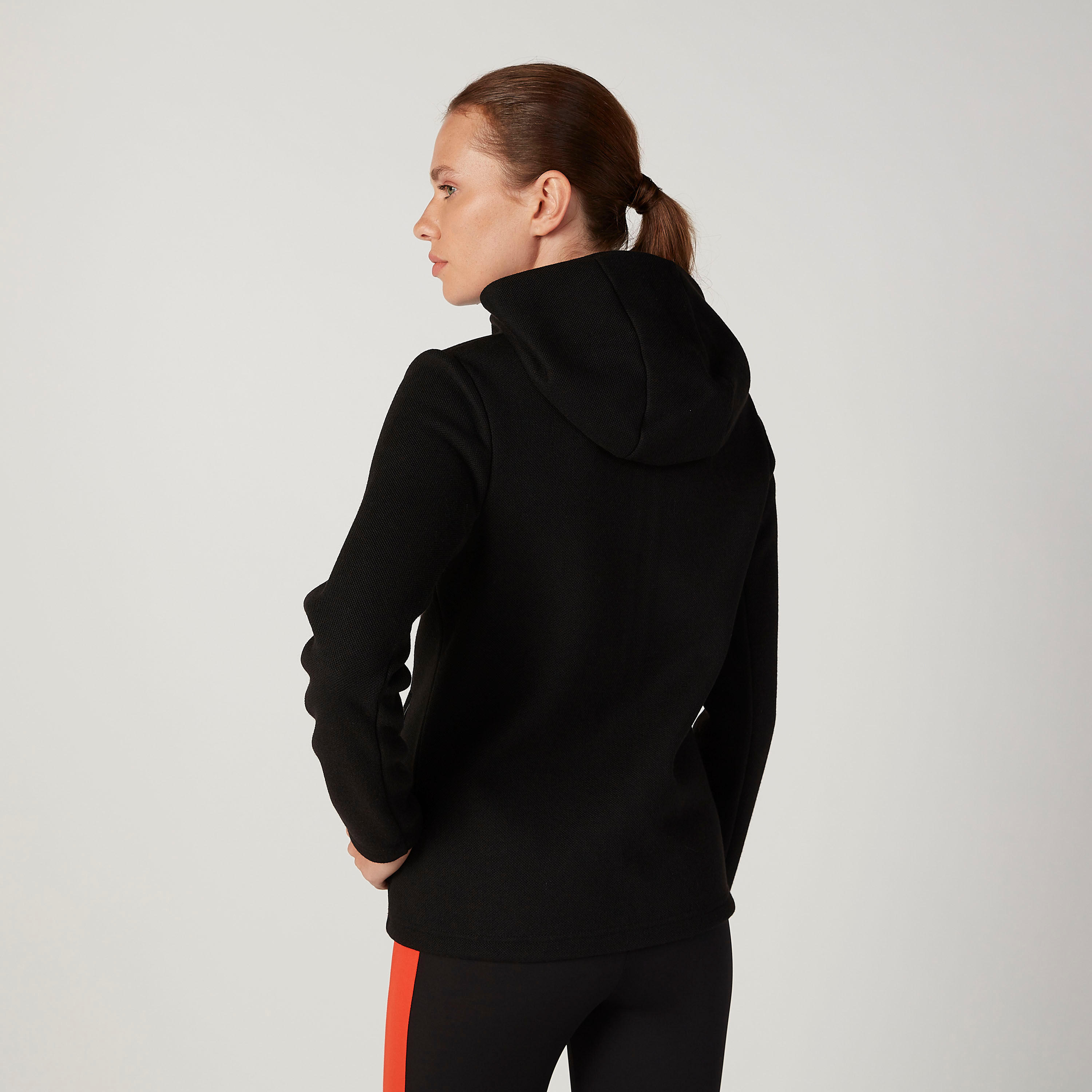 جاكيت مستدام سادة بأكمام طويلة وجيوب وقبعة-women-clothing-sportswearandactivewear-hoodiesandsweatshirts-image-4