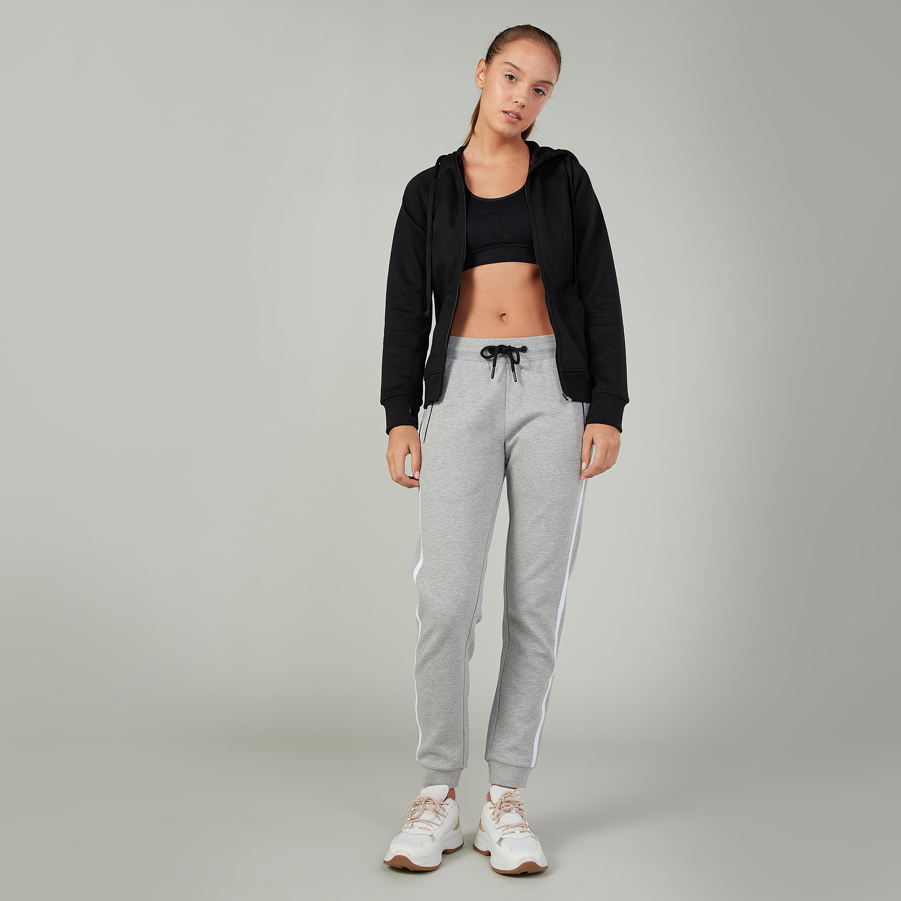 Plain Jacket with Long Sleeves and Hood-women-clothing-sportswearandactivewear-coatsandjackets-jackets-image-2