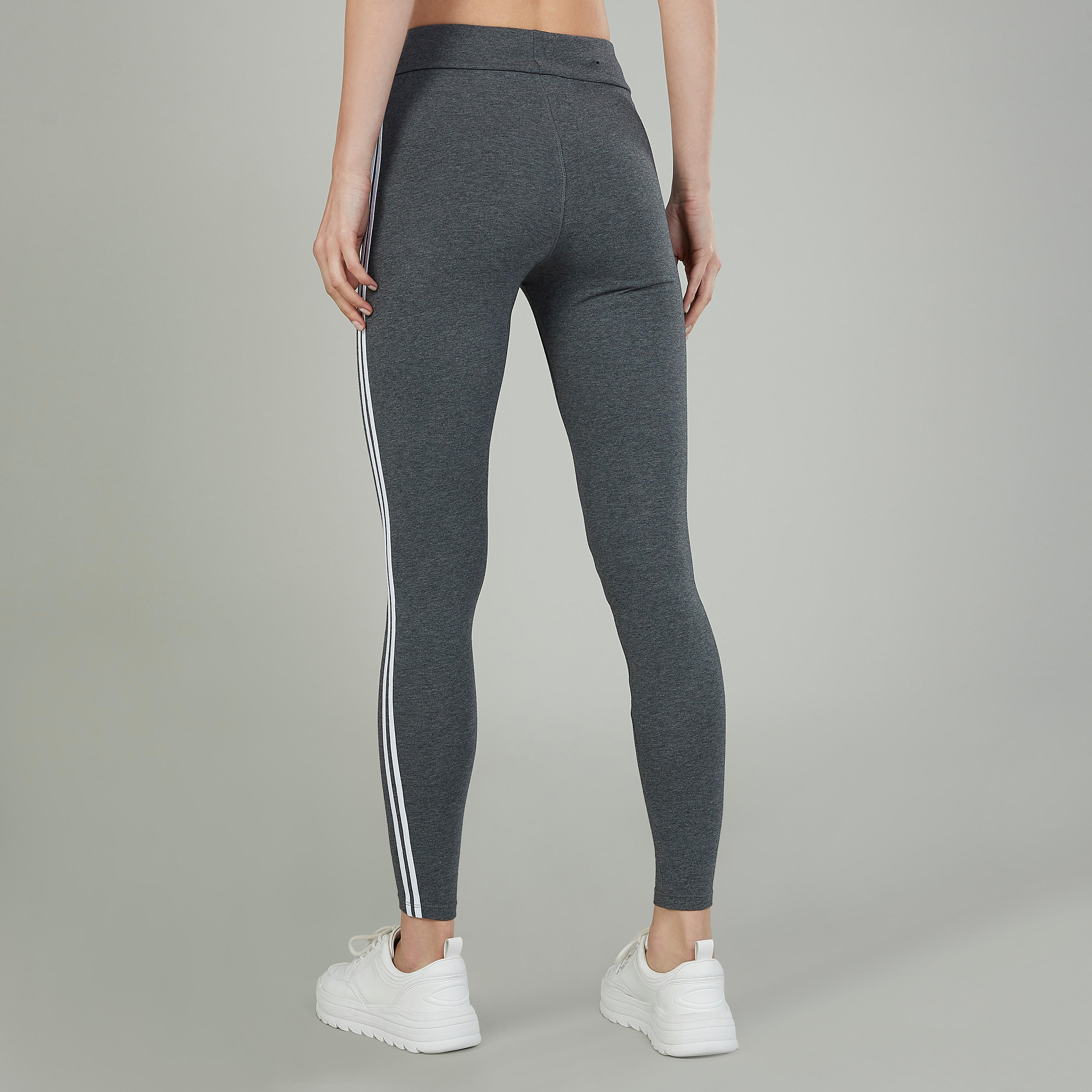 Plain Leggings with Elasticised Waistband and Tape Detail-women-clothing-sportswearandactivewear-bottoms-image-4