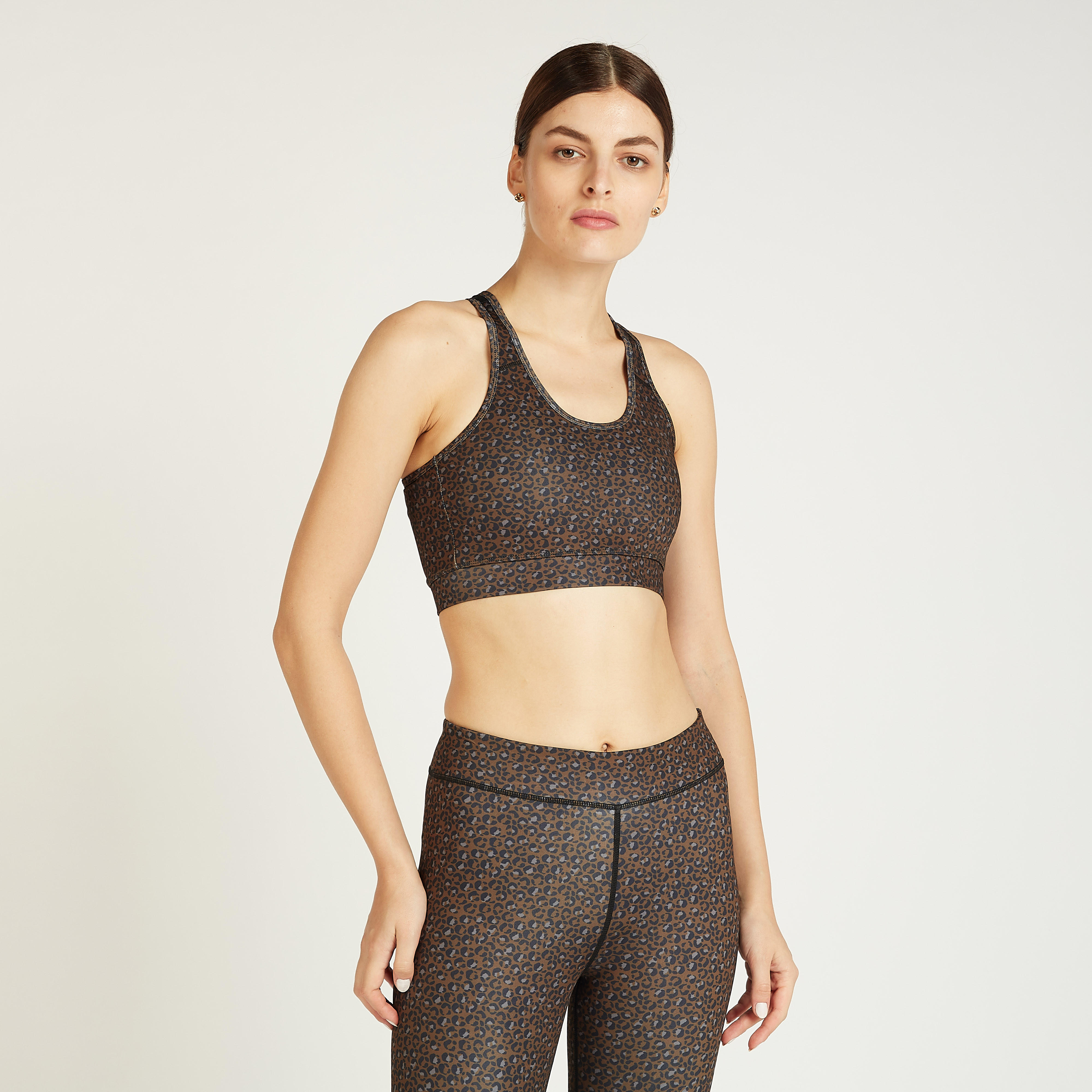 Printed Sports Bra with Scoop Neck and Racerback-sports-women-clothing-sportsbras-image-1