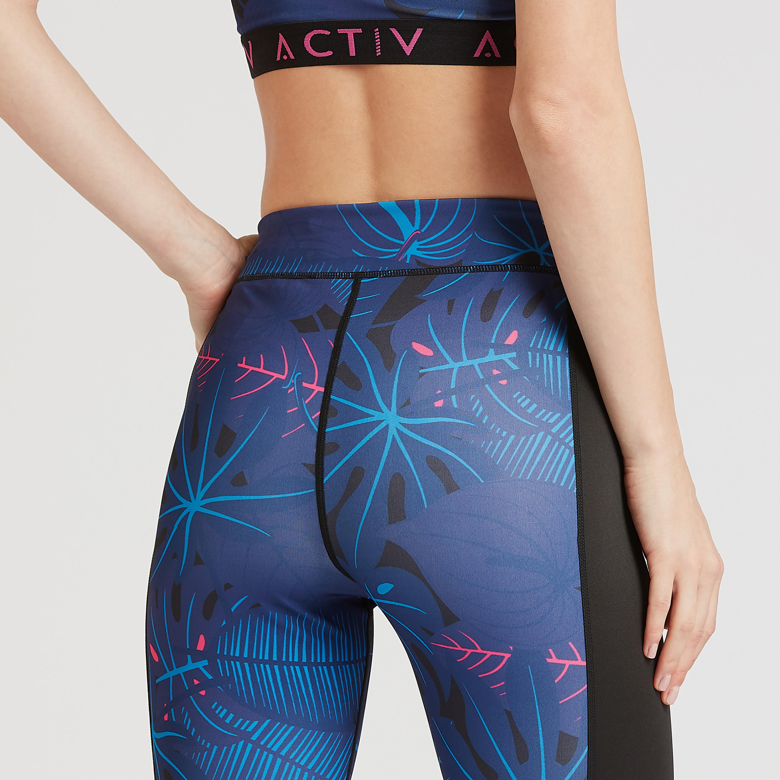 Printed Leggings with Elasticised Waistband-women-clothing-sportswearandactivewear-bottoms-image-3