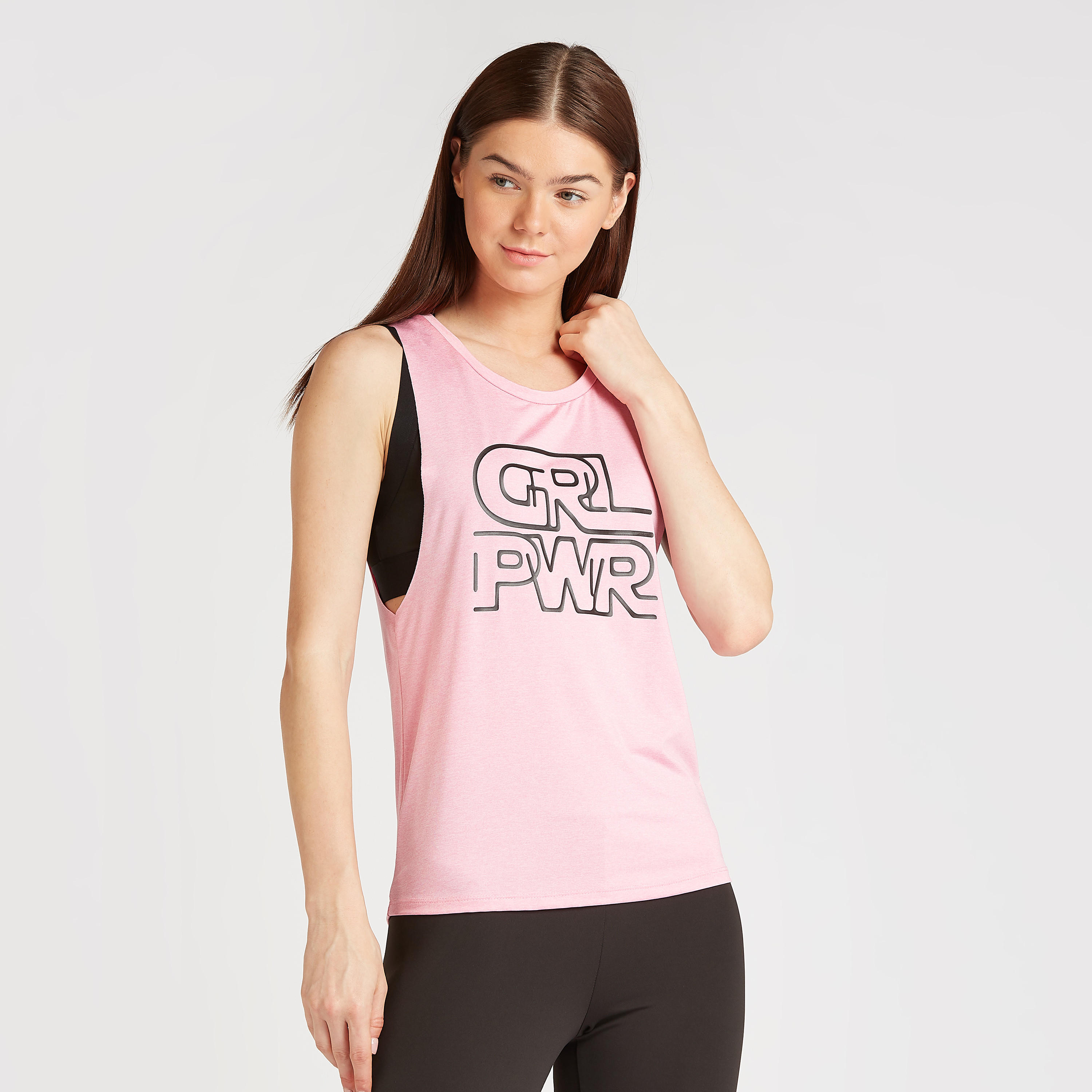 فيست دون أكمام بياقة مستديرة وطبعات-women-clothing-sportswearandactivewear-tshirtsandvests-image-1