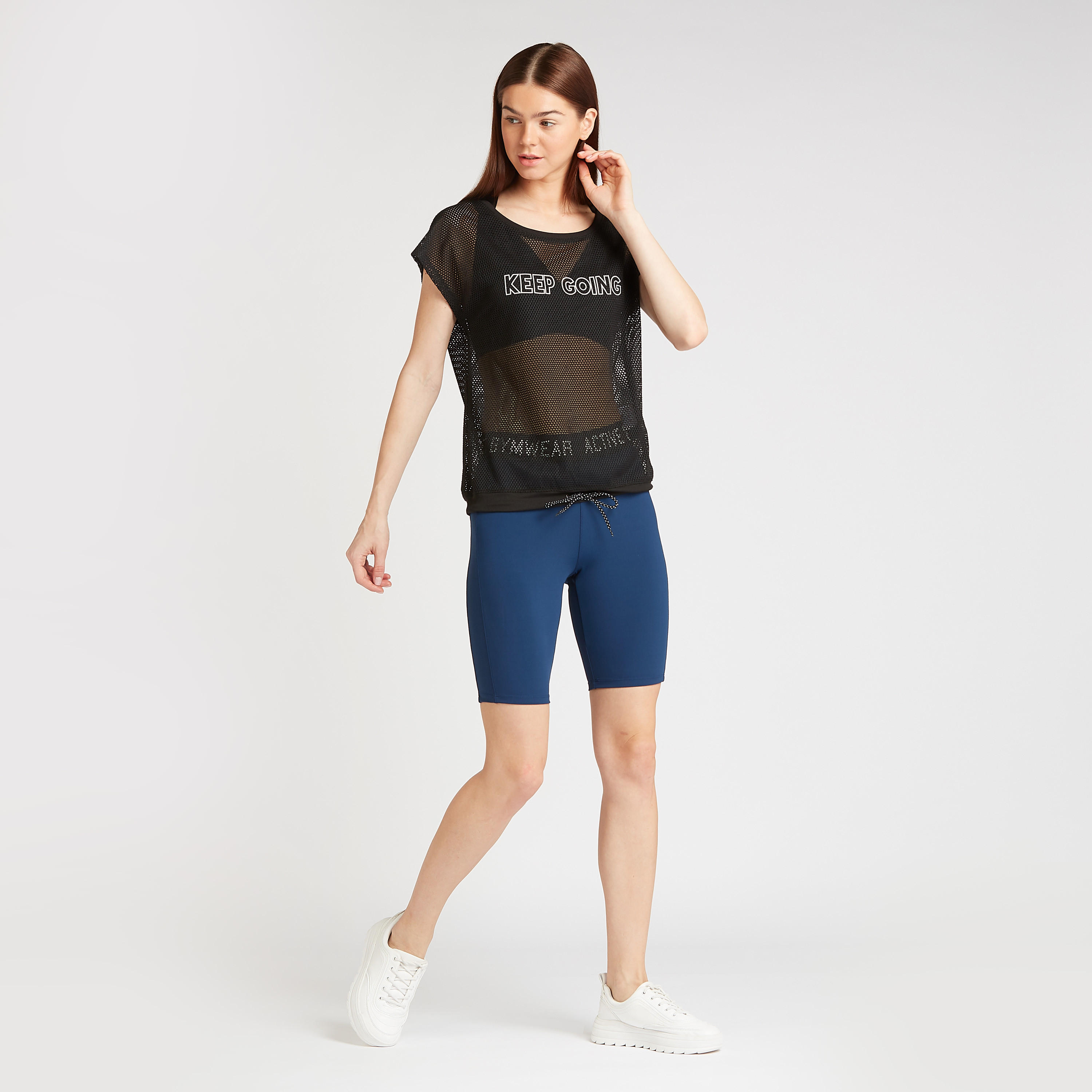 شورت سادة بخصر مطاطي وطبعات-women-clothing-bottoms-shorts-image-2