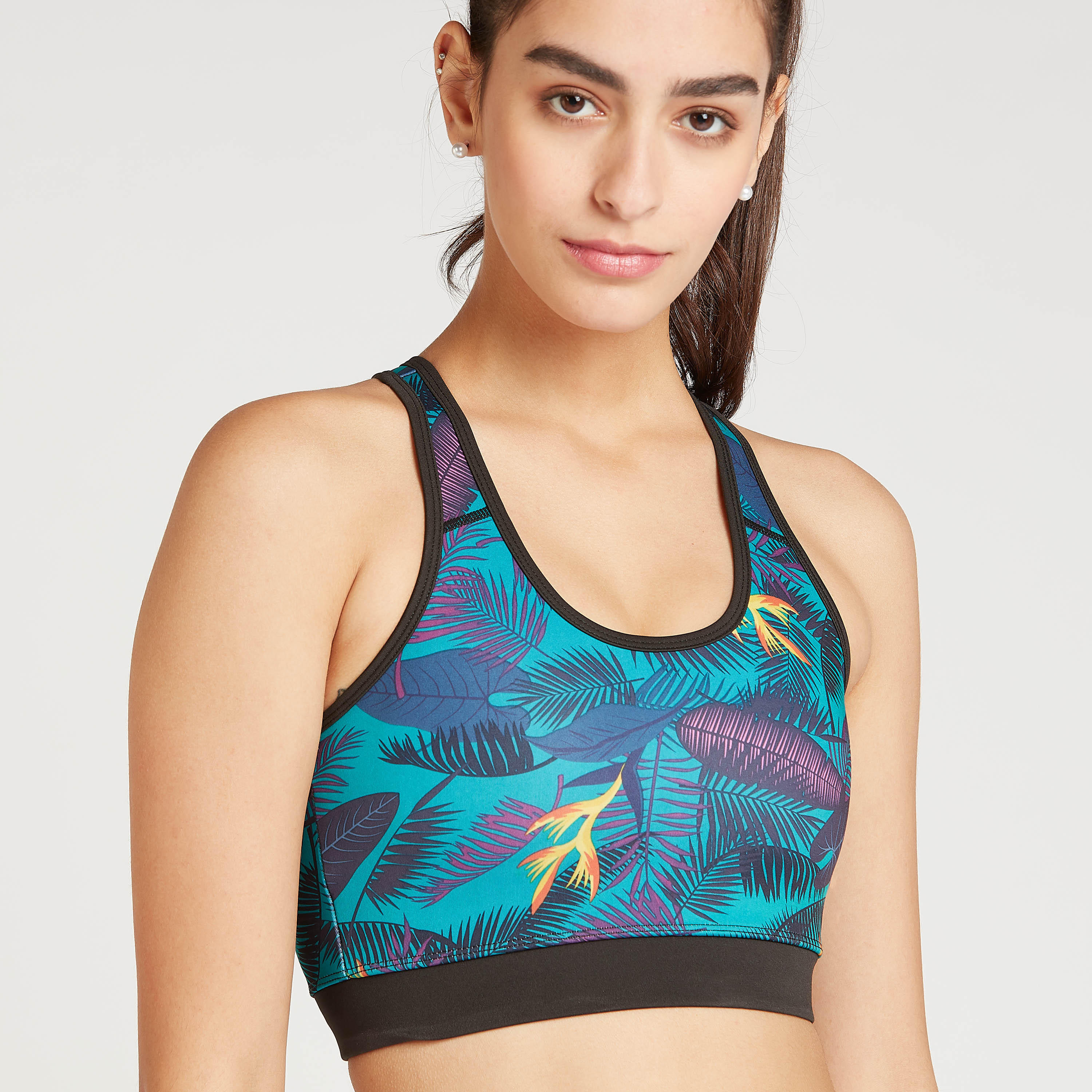 صدريّة رياضيّة بياقة عميقة وظهر ريسر وطبعات-sports-women-clothing-sportsbras-image-3