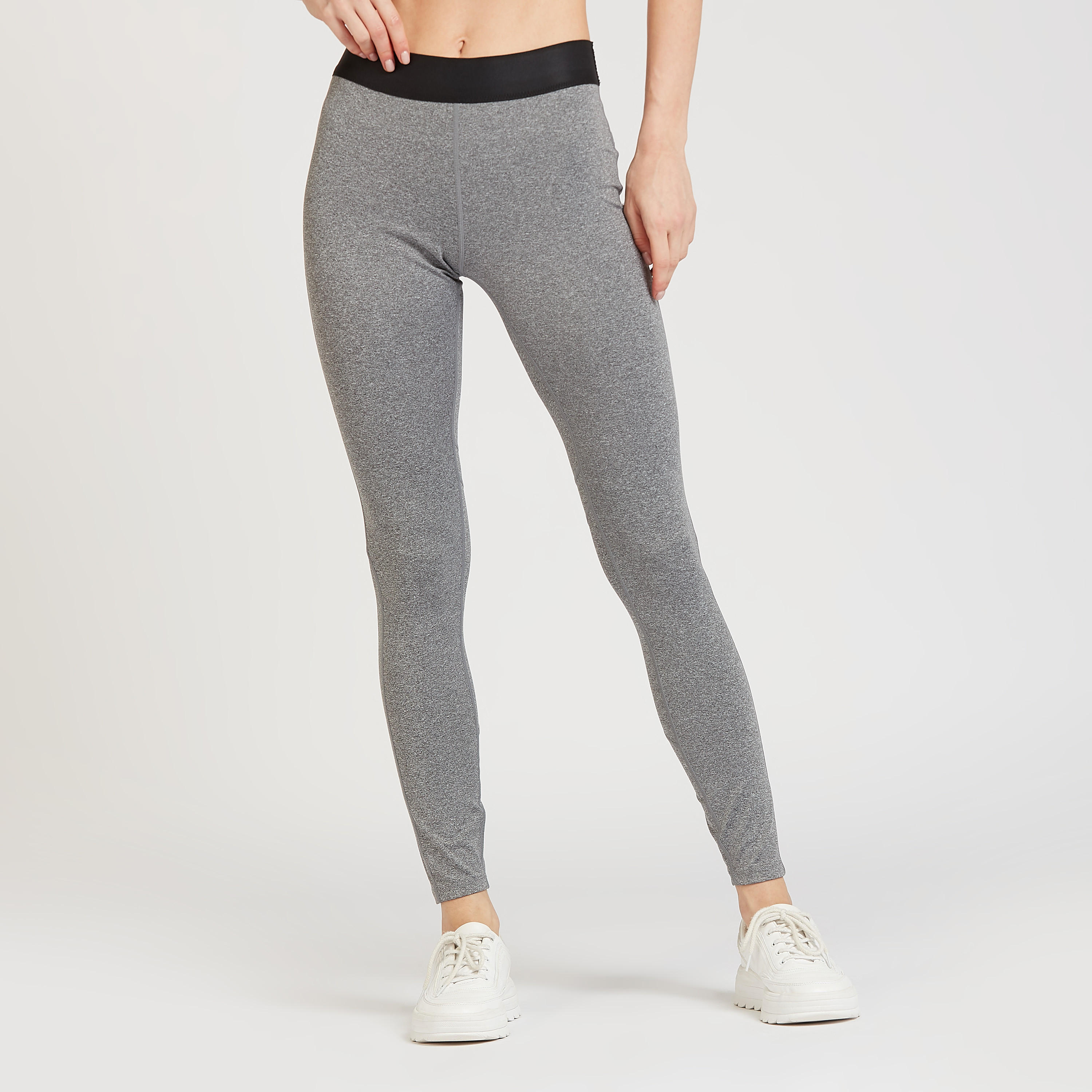 بنطلون ليقنز سادة بخصر مطّاطي-women-clothing-sportswearandactivewear-bottoms-image-4