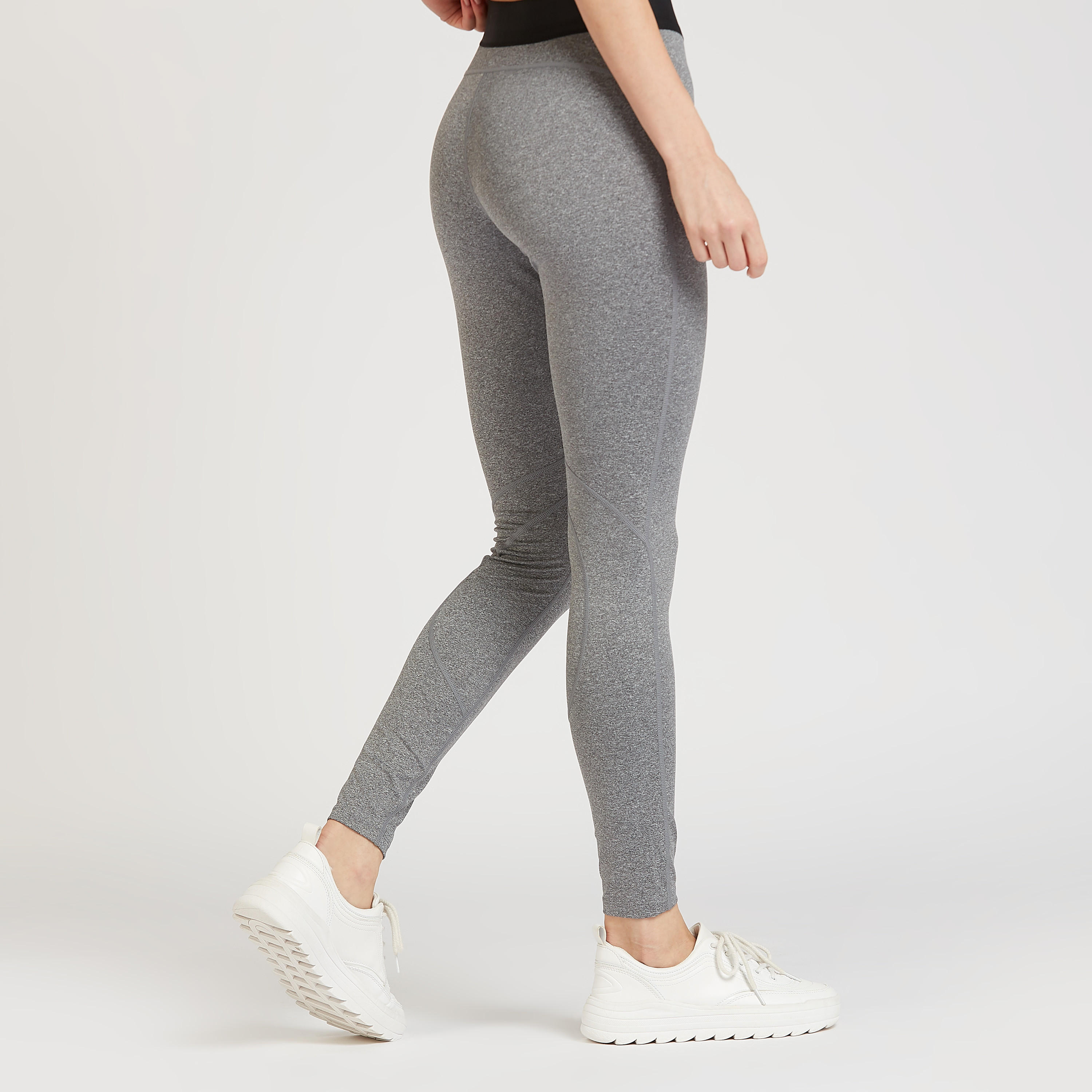 بنطلون ليقنز سادة بخصر مطّاطي-women-clothing-sportswearandactivewear-bottoms-image-1