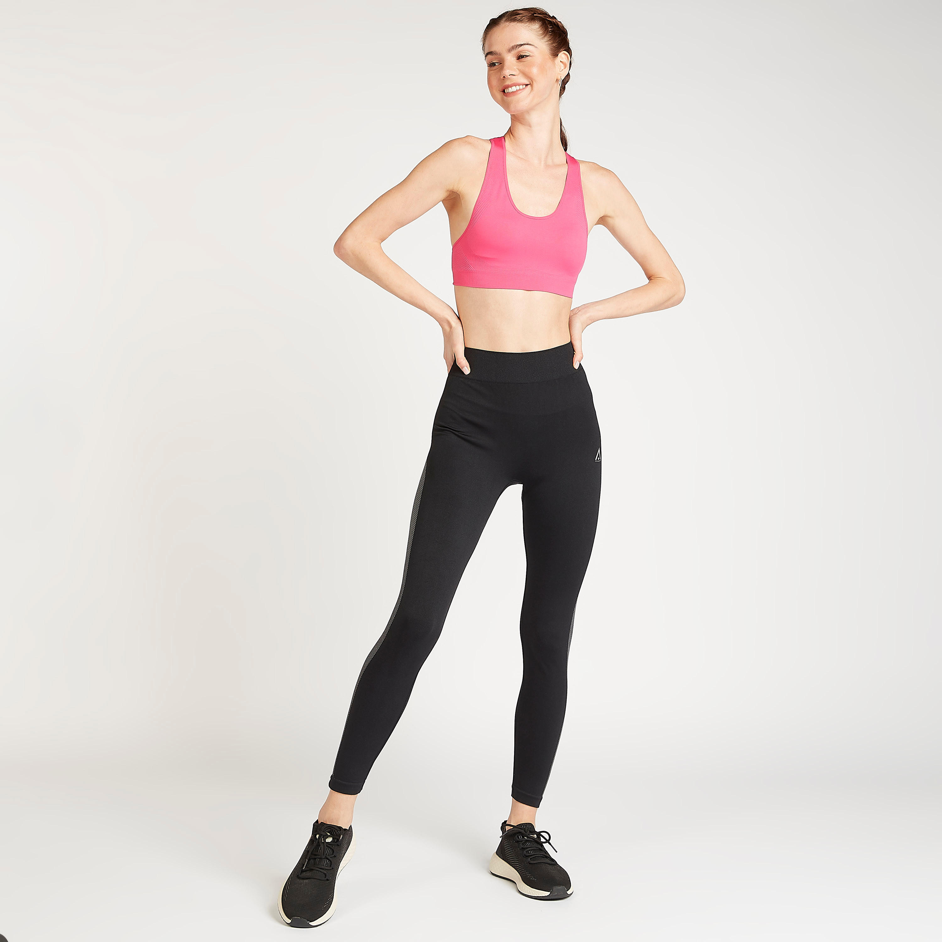 Solid Sports Bra with Scoop Neck and Racerback-sports-women-clothing-sportsbras-image-2