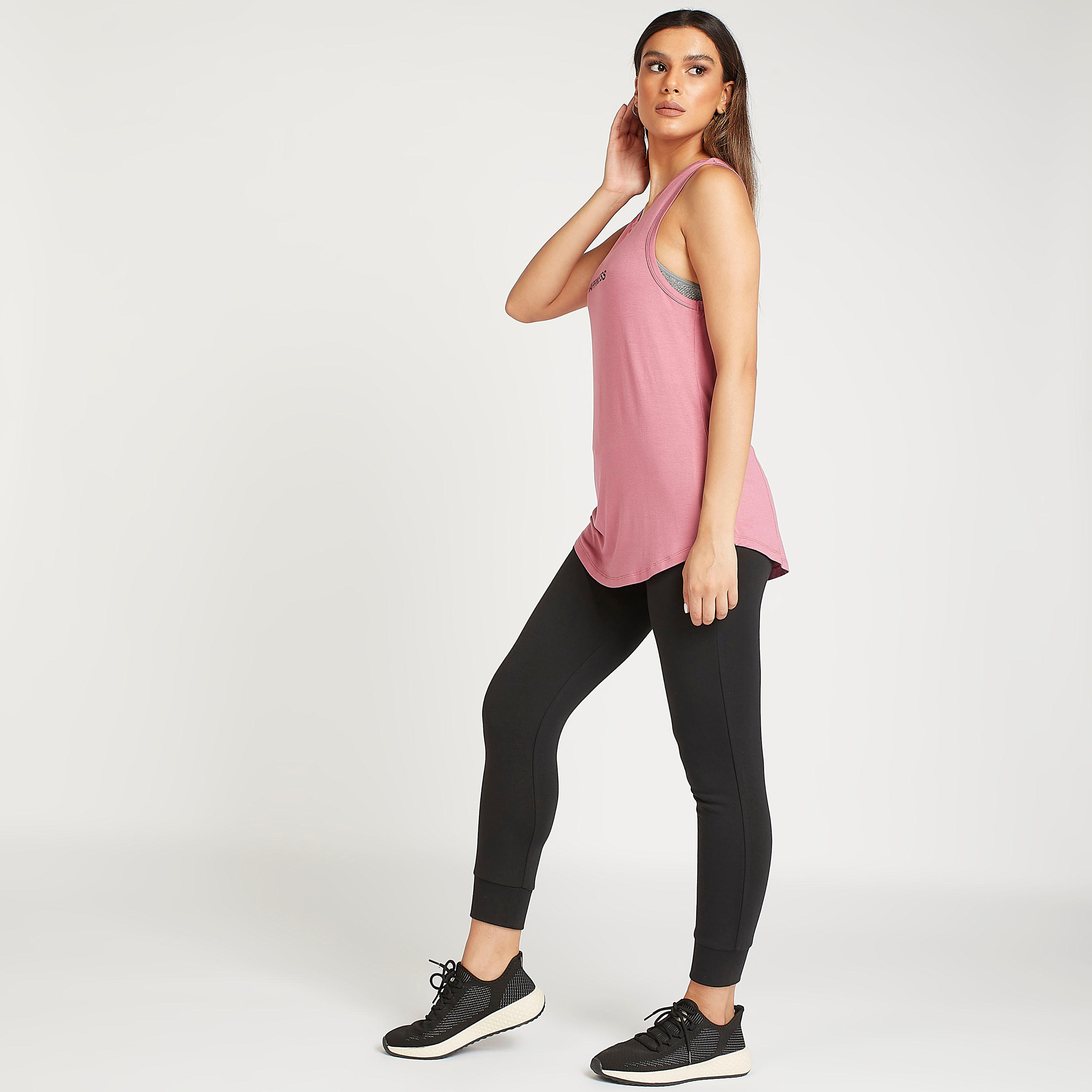Sustainable Typographic Print Sleeveless Vest with Round Neck-women-clothing-sportswearandactivewear-tshirtsandvests-image-6