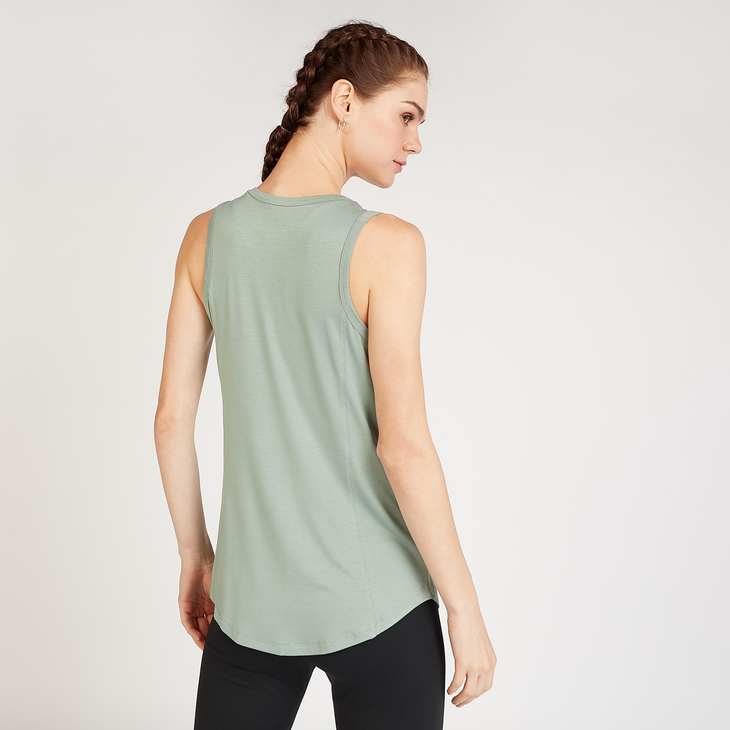 فيست مستدام دون أكمام بياقة مستديرة وطبعات تايبوجرافيك-women-clothing-sportswearandactivewear-tshirtsandvests-image-4