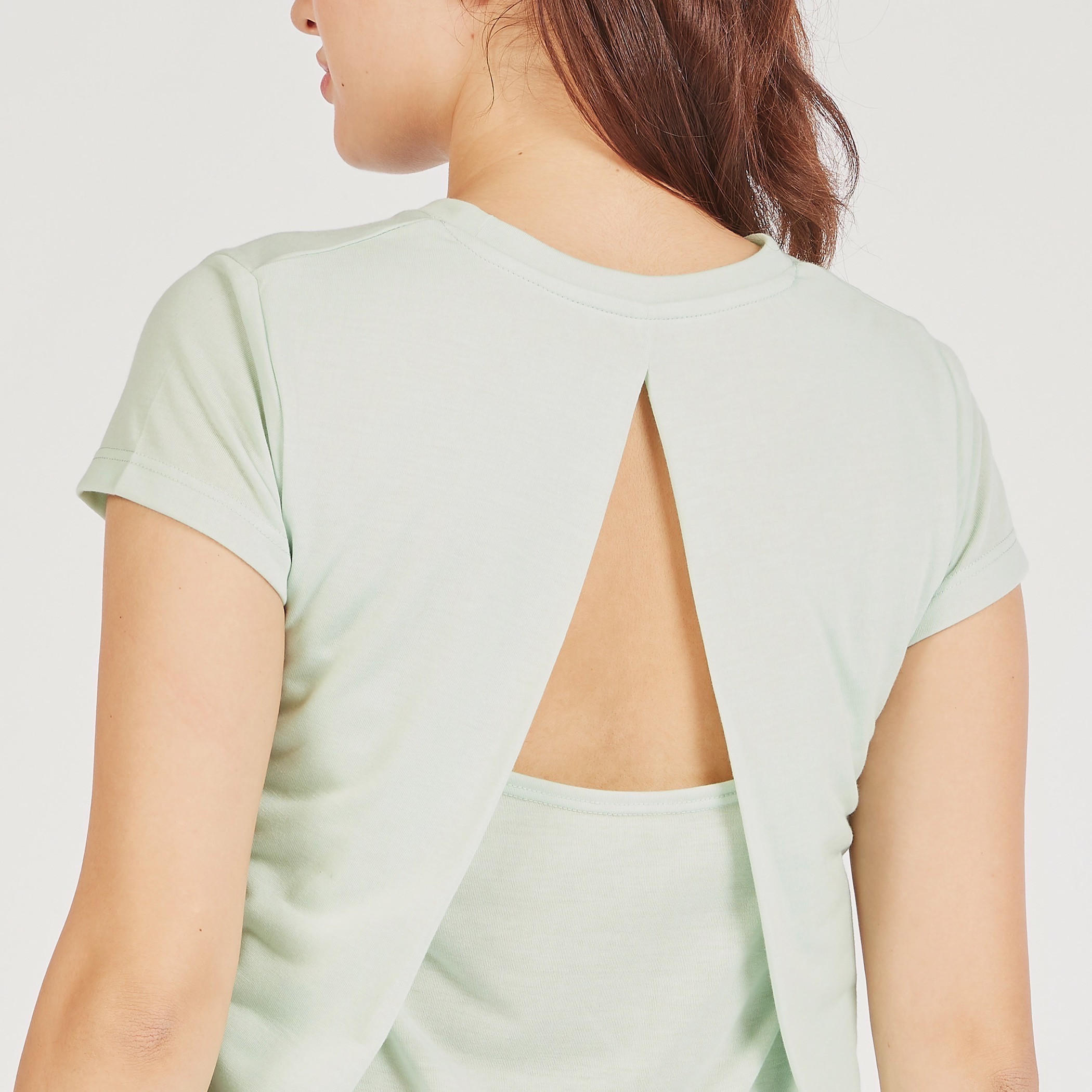 Solid T-shirt with Crew Neck and Short Sleeves-women-clothing-sportswearandactivewear-tshirtsandvests-image-4