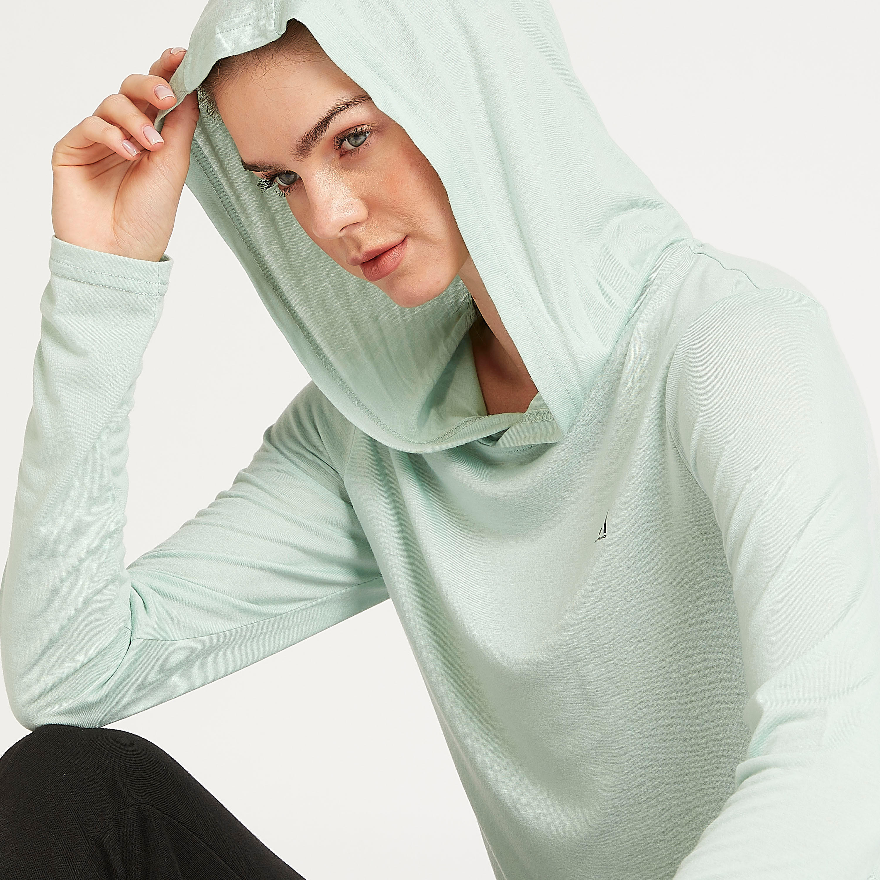 Sustainable Solid Hoodie with Long Sleeves-women-clothing-sportswearandactivewear-hoodiesandsweatshirts-image-1