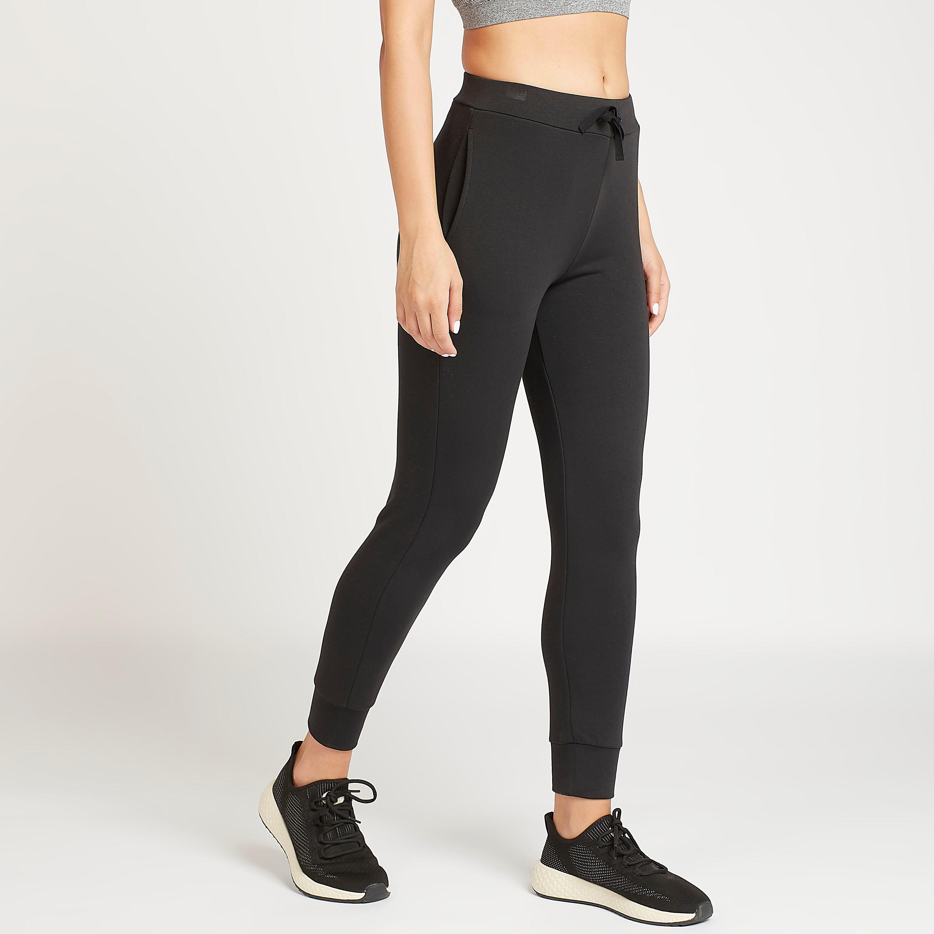 بنطلون رياضي مستدام سادة بجيوب-women-clothing-sportswearandactivewear-bottoms-image-1