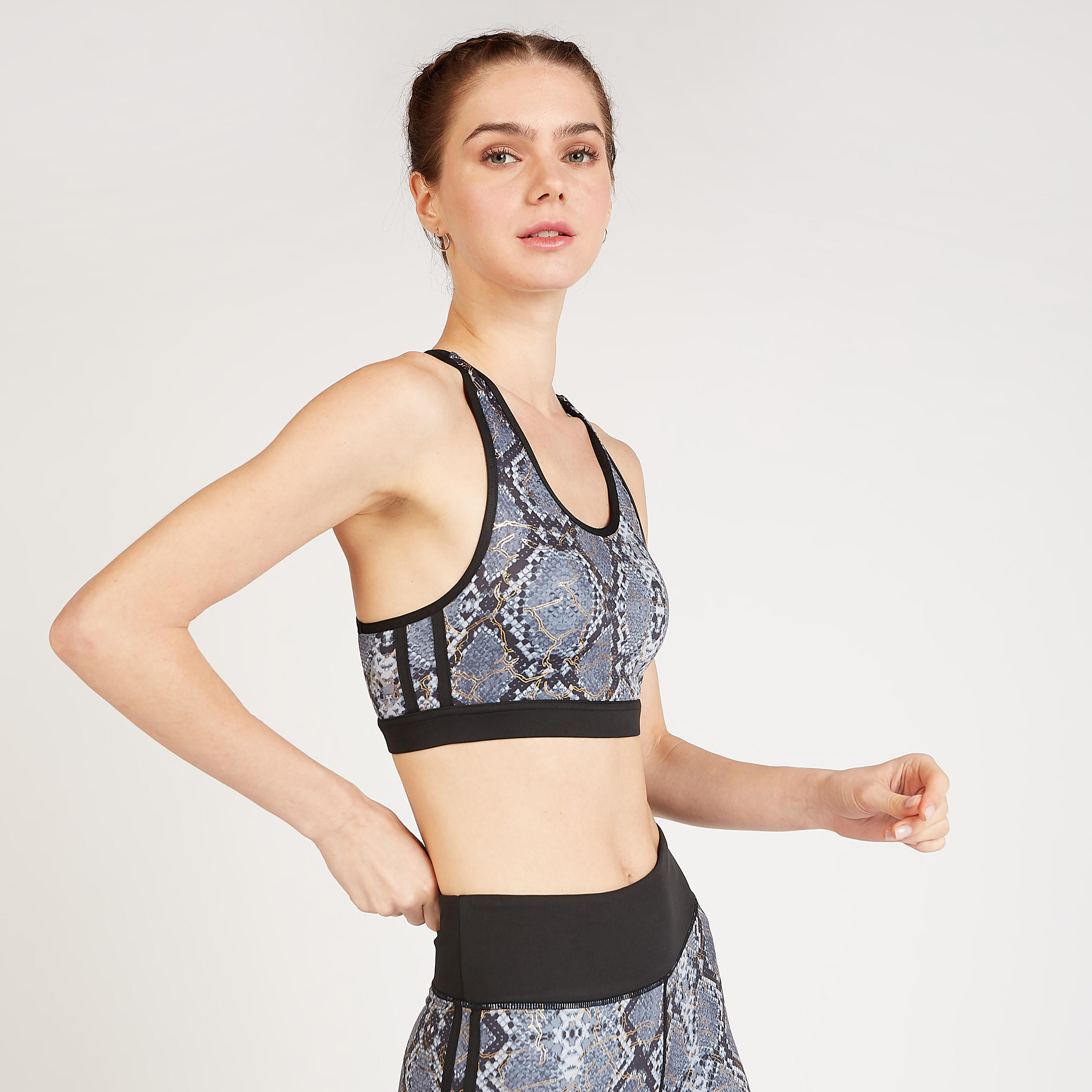 صدرية رياضية مستدامة بياقة عميقة وظهر ريسر وطبعات حيوانات-sports-women-clothing-sportsbras-image-1