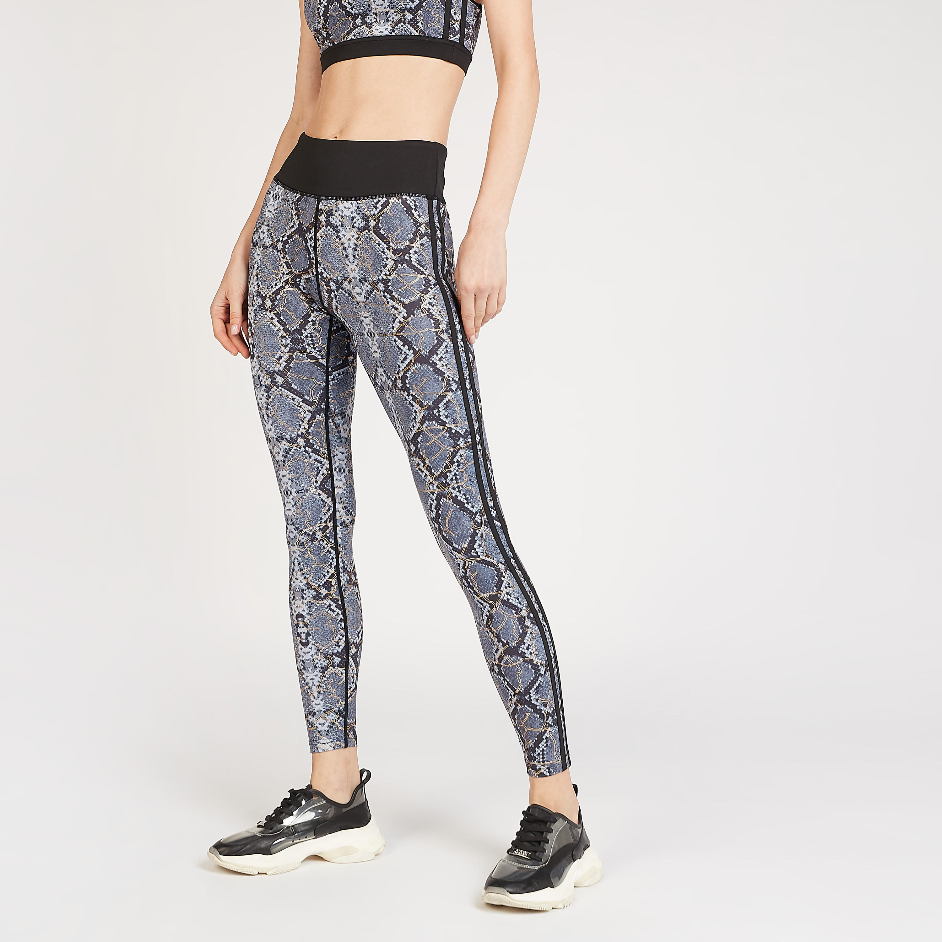 بنطلون ليقنز بخصر مطاطي وطبعات حيوانات-women-clothing-sportswearandactivewear-bottoms-image-1