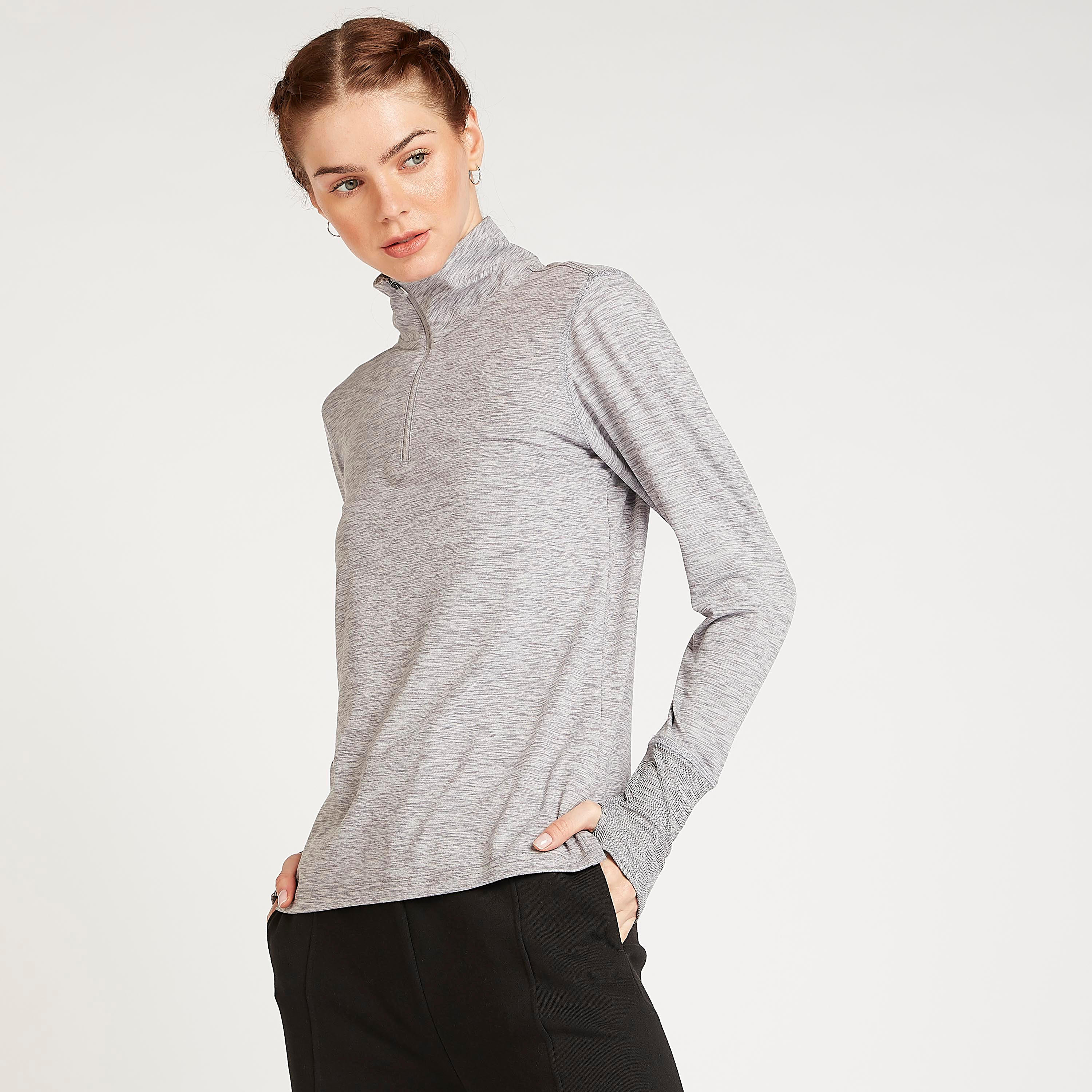 سويت شيرت بياقة عالية وسحاب وأكمام قفاز بدون أصابع-women-clothing-sportswearandactivewear-hoodiesandsweatshirts-image-5