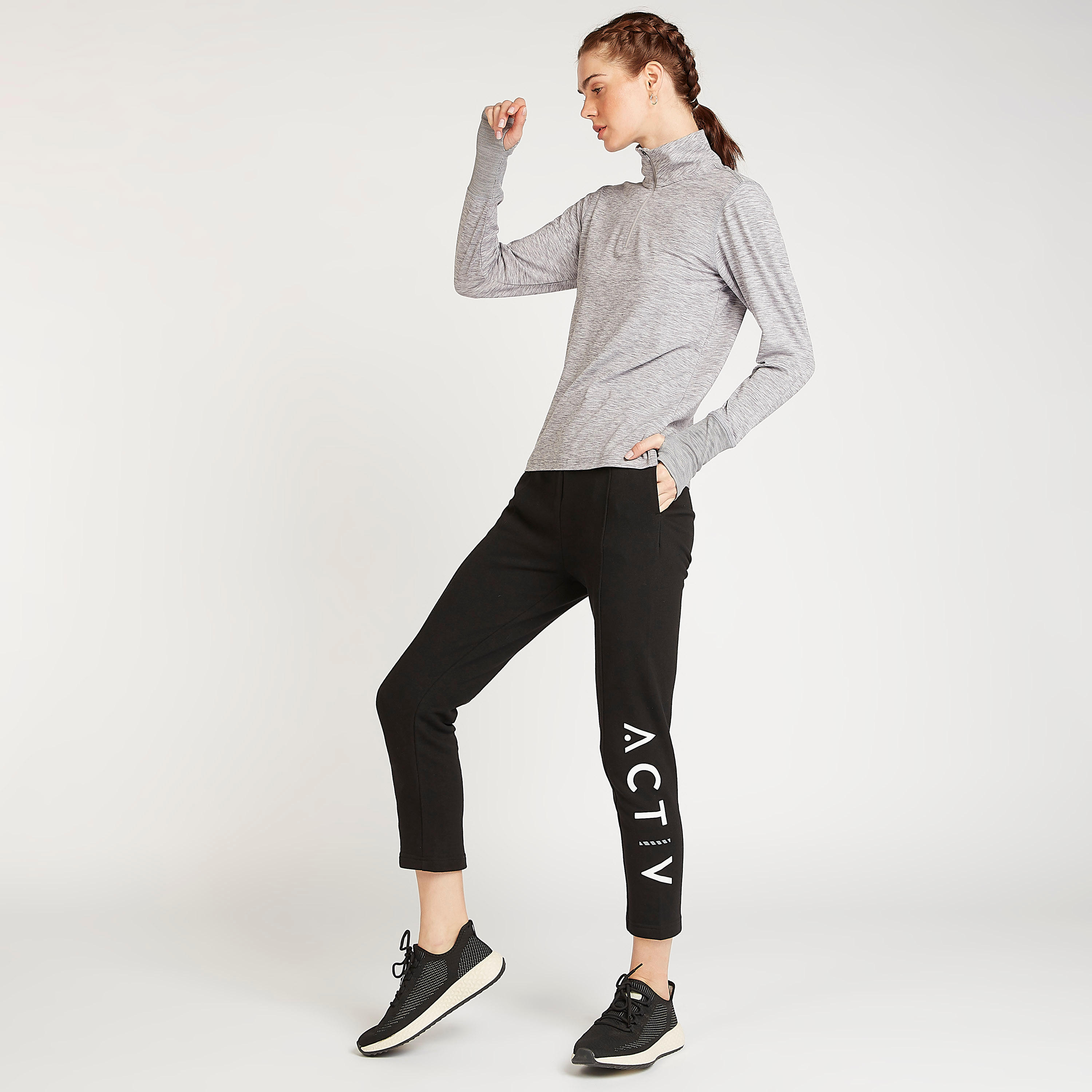 سويت شيرت بياقة عالية وسحاب وأكمام قفاز بدون أصابع-women-clothing-sportswearandactivewear-hoodiesandsweatshirts-image-6