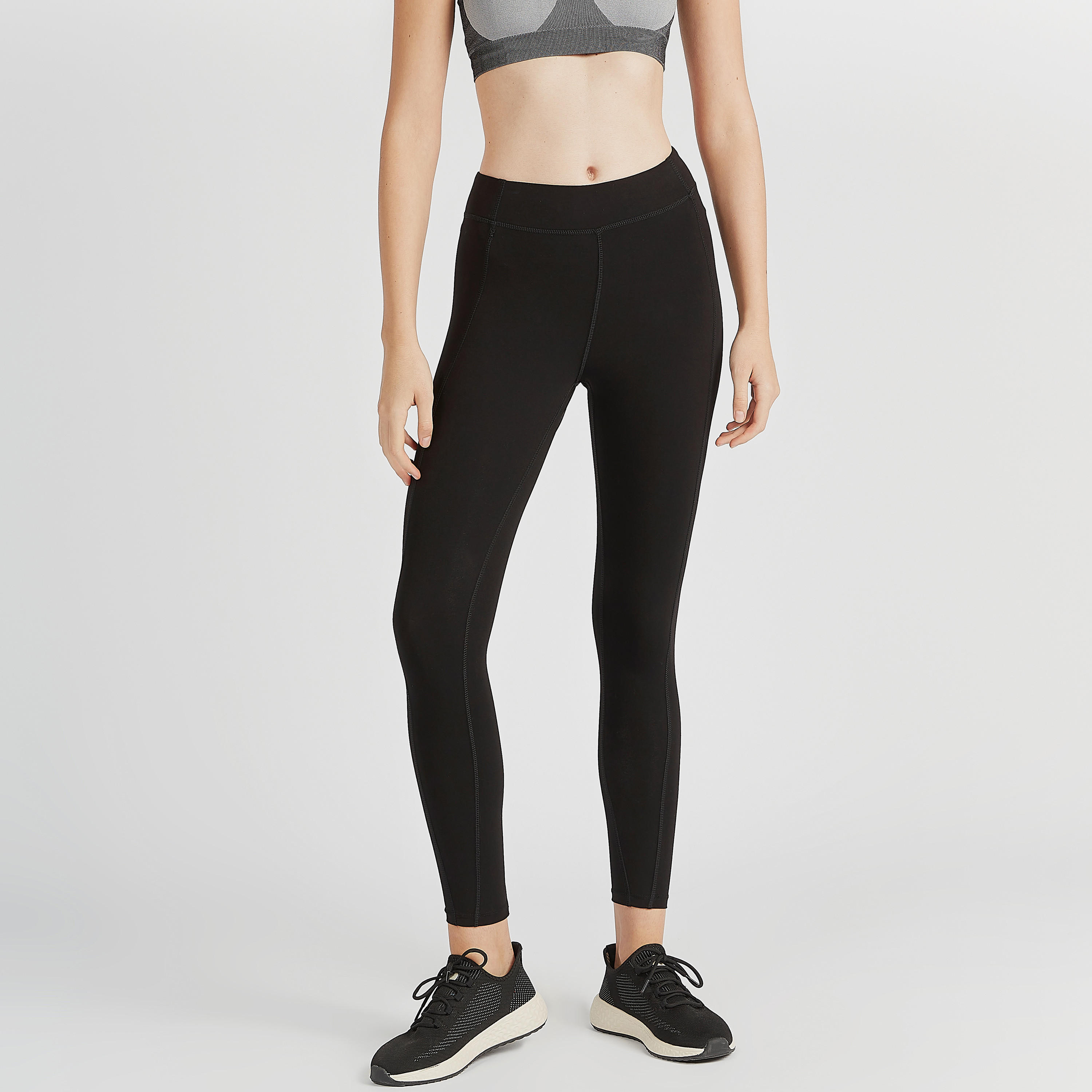 بنطلون ليقنز مستدام مخطّط بخصر مطّاطي-women-clothing-bottoms-leggings-image-4