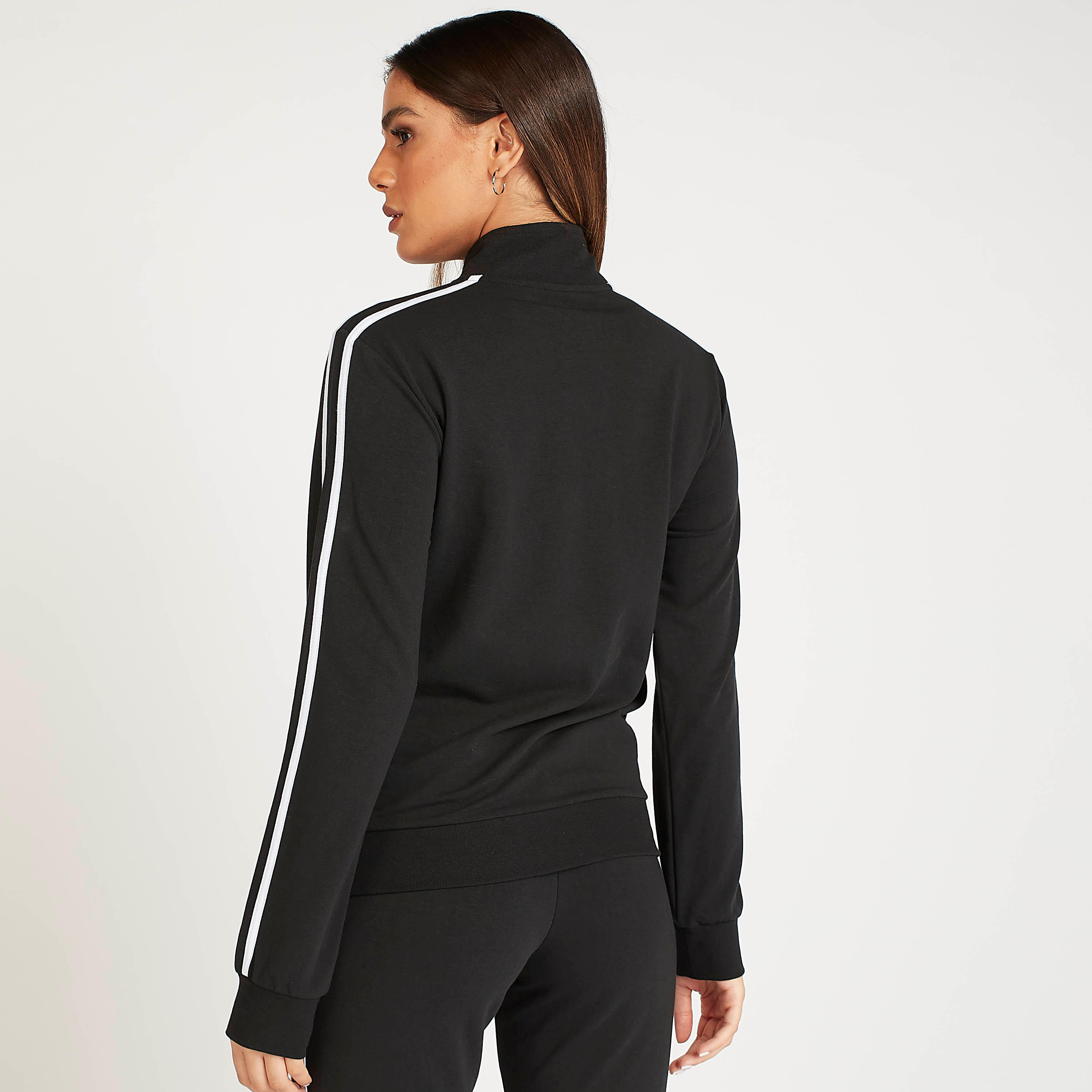 Solid High Neck Jacket with Tape Detail and Pockets-women-clothing-sportswearandactivewear-coatsandjackets-jackets-image-5