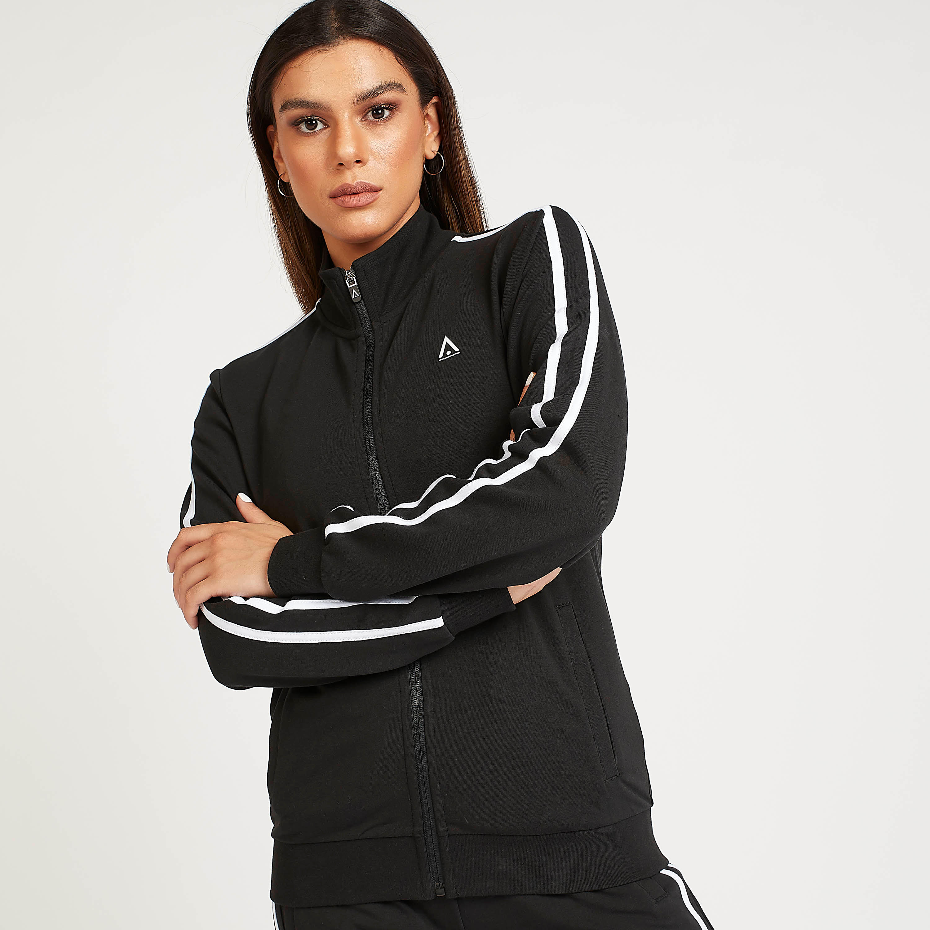 Solid High Neck Jacket with Tape Detail and Pockets-women-clothing-sportswearandactivewear-coatsandjackets-jackets-image-6