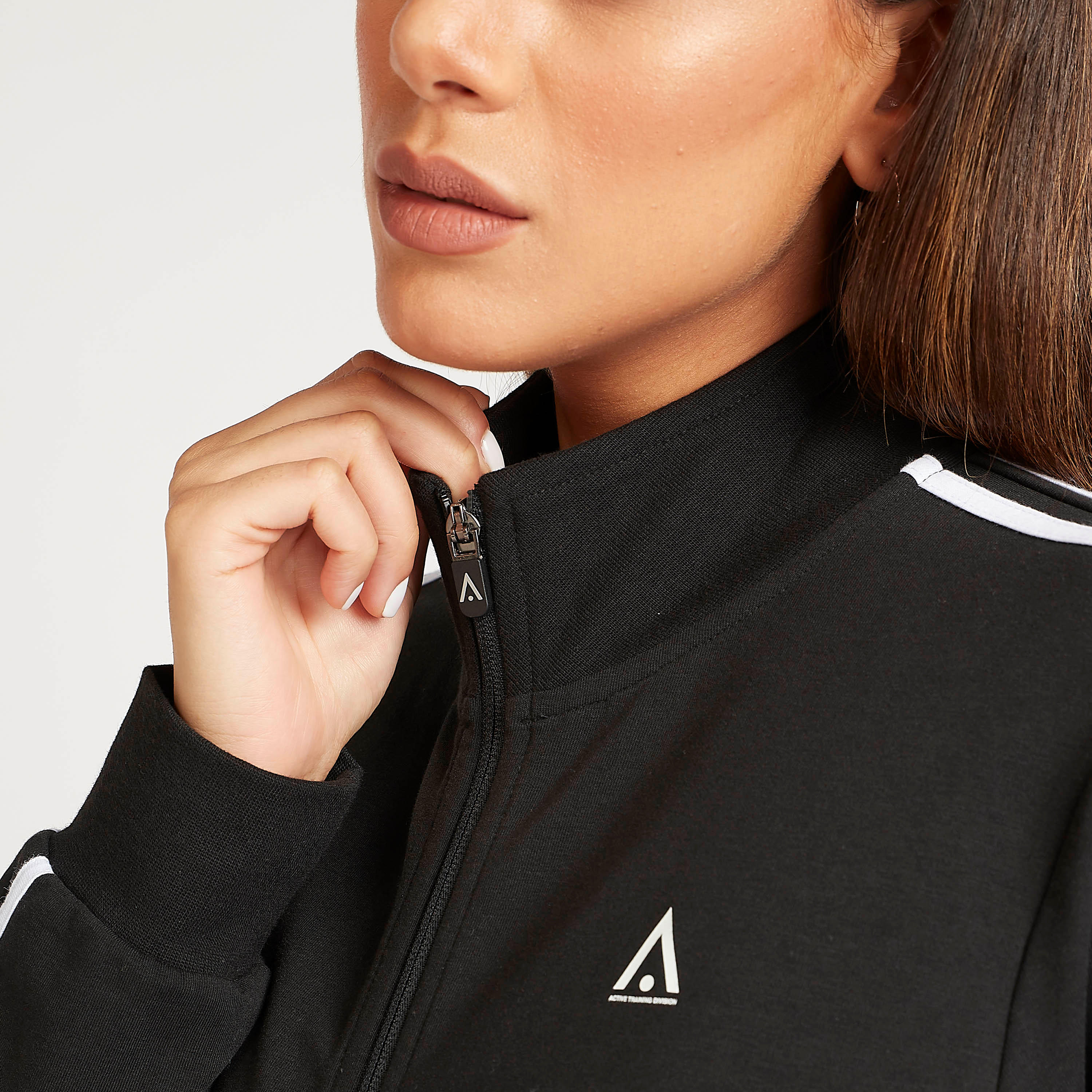 Solid High Neck Jacket with Tape Detail and Pockets-women-clothing-sportswearandactivewear-coatsandjackets-jackets-image-7
