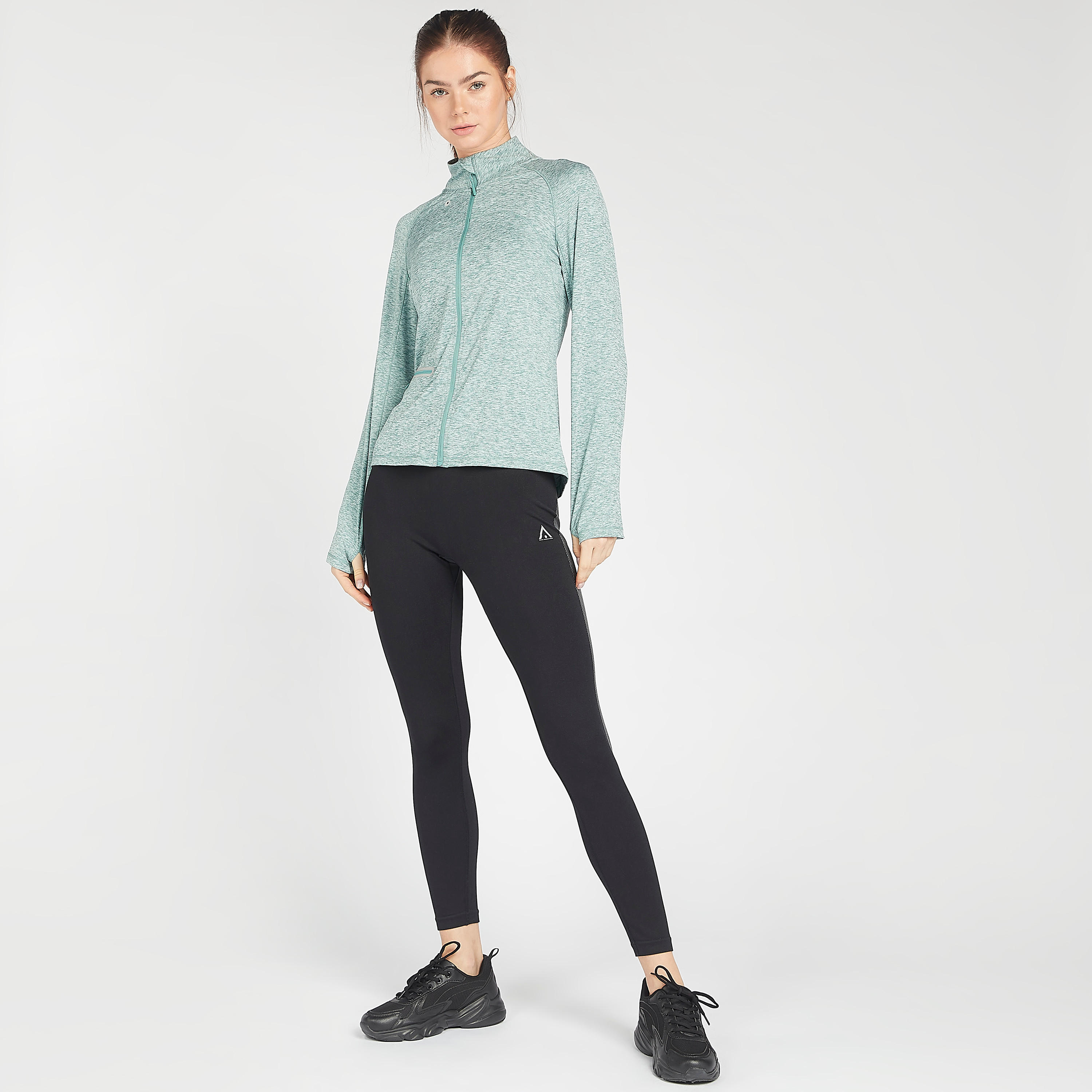 Sustainable Solid Jacket with Long Sleeves and Zipped Pockets-women-winterwear-coatsandjackets-jackets-image-9