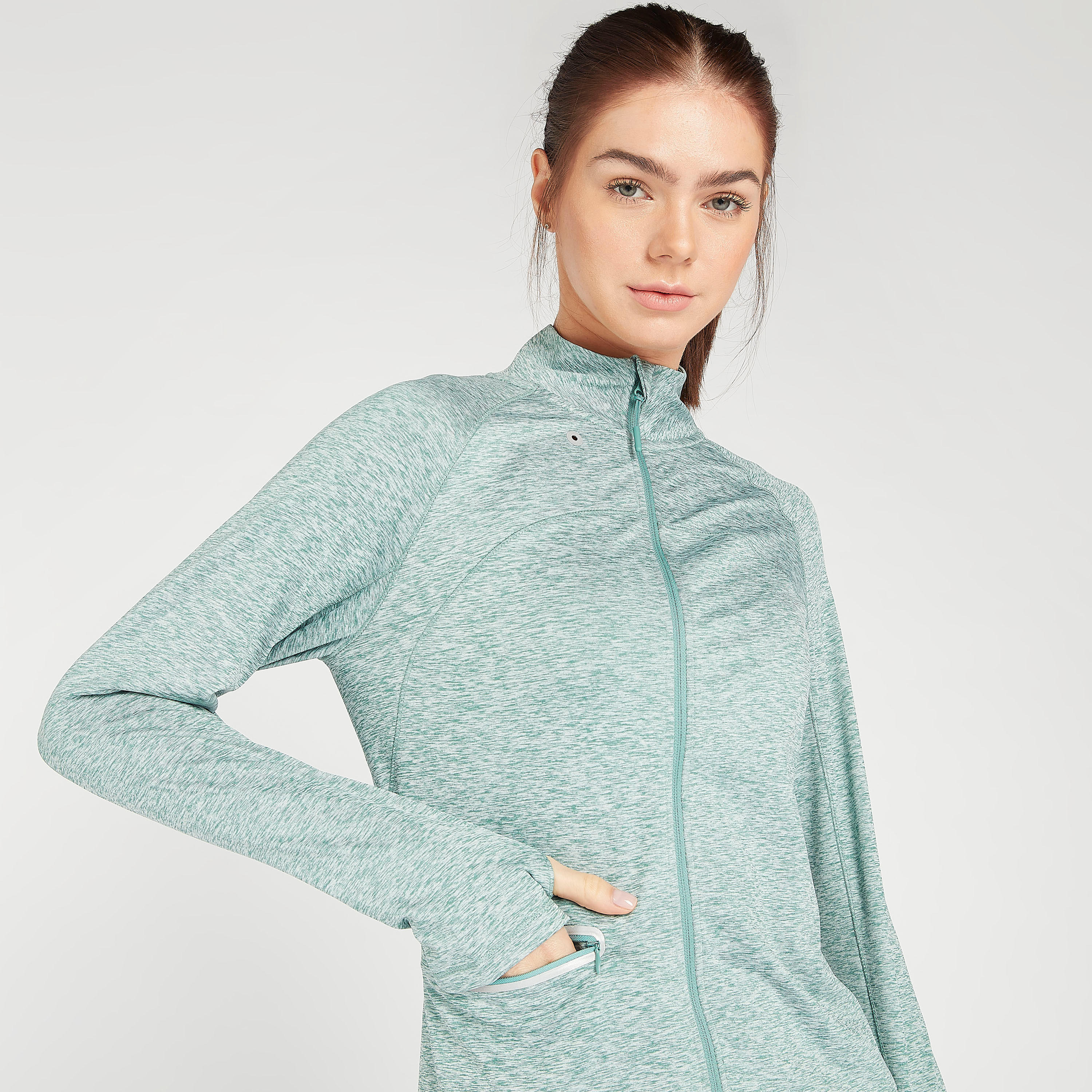 Sustainable Solid Jacket with Long Sleeves and Zipped Pockets-women-winterwear-coatsandjackets-jackets-image-11