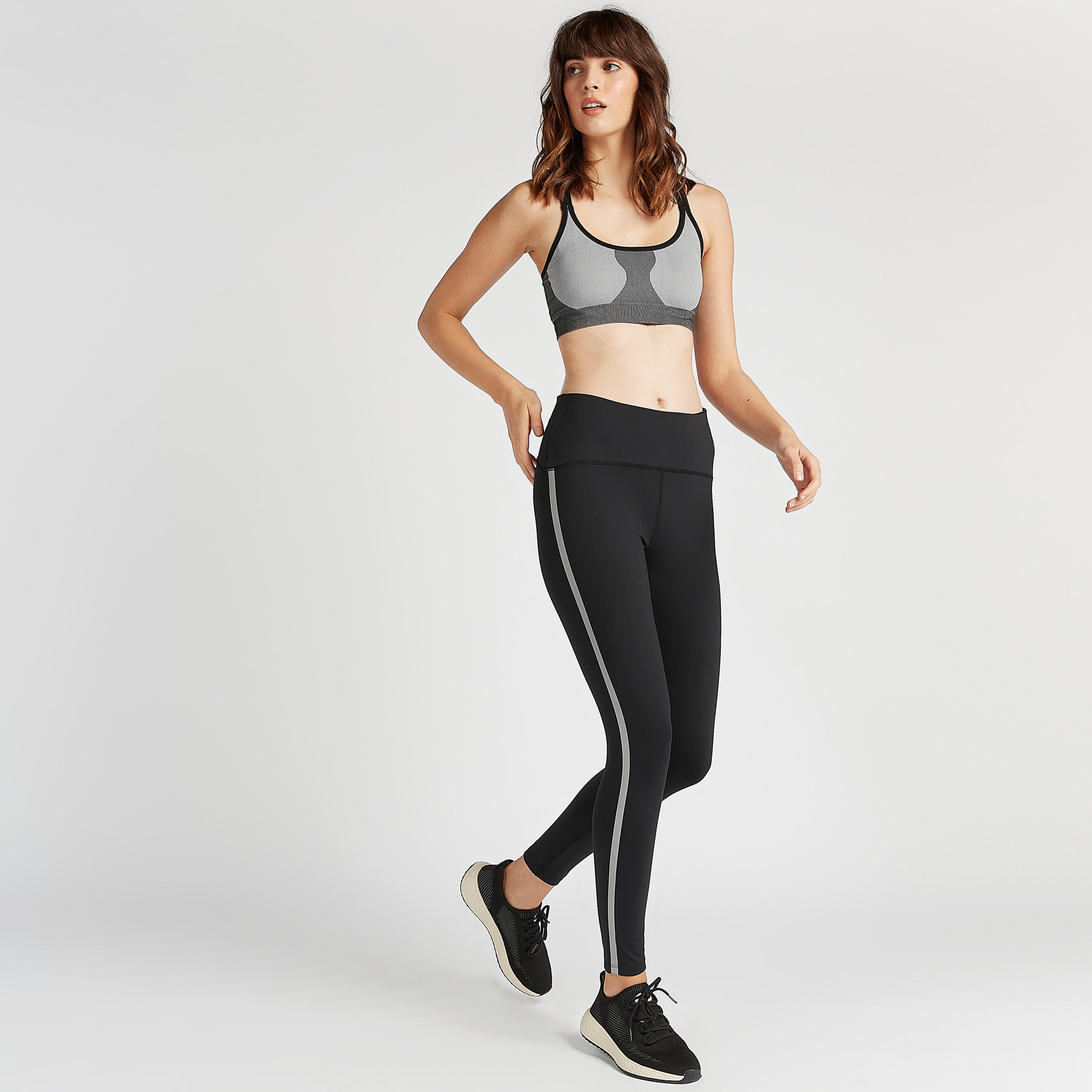 Solid Leggings with Tape Detail and Elasticated Waistband-women-clothing-bottoms-leggings-image-3