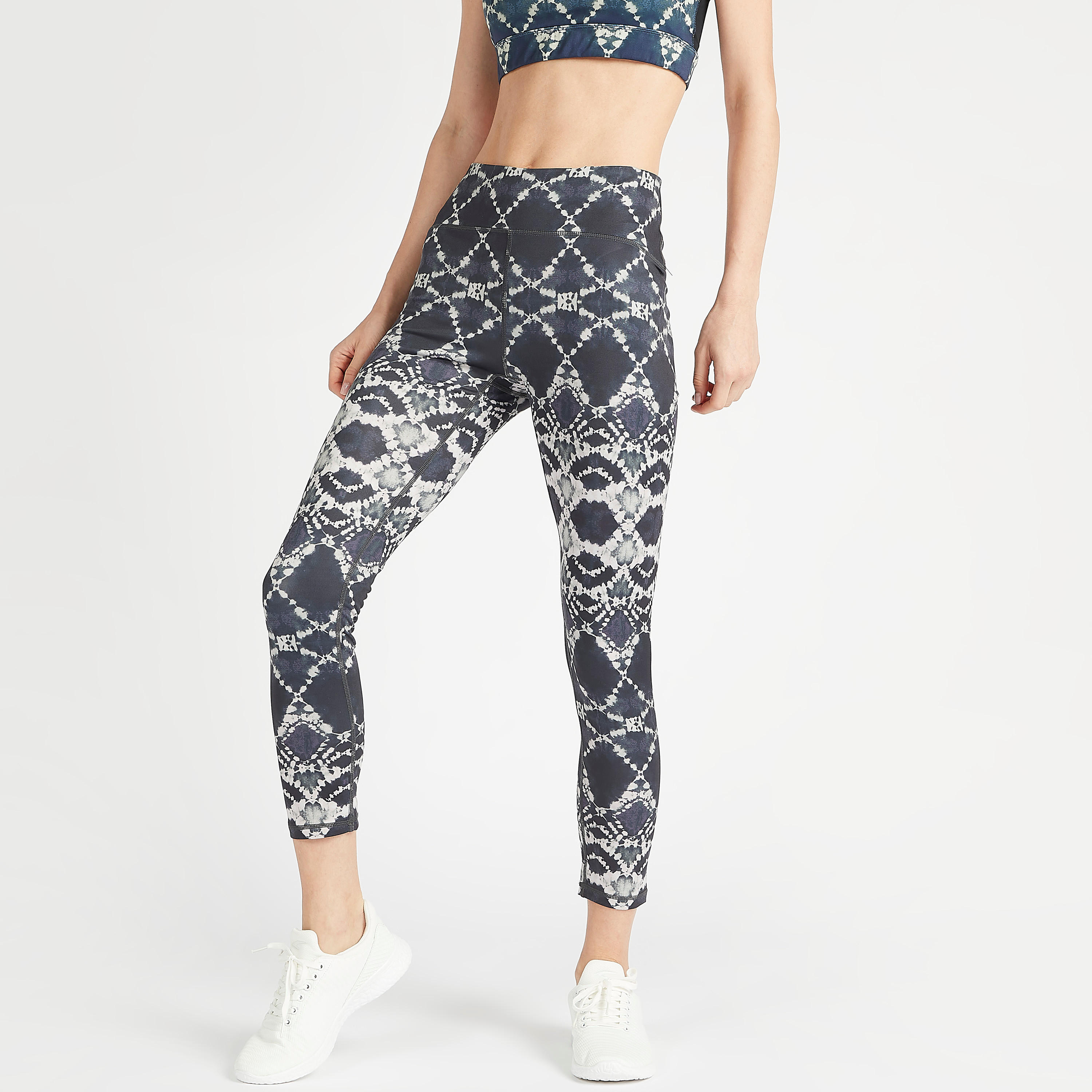بنطلون ليقنز بخصر مطّاطي وطبعات مع شنطة صغيرة مخفيّة-women-clothing-bottoms-leggings-image-1